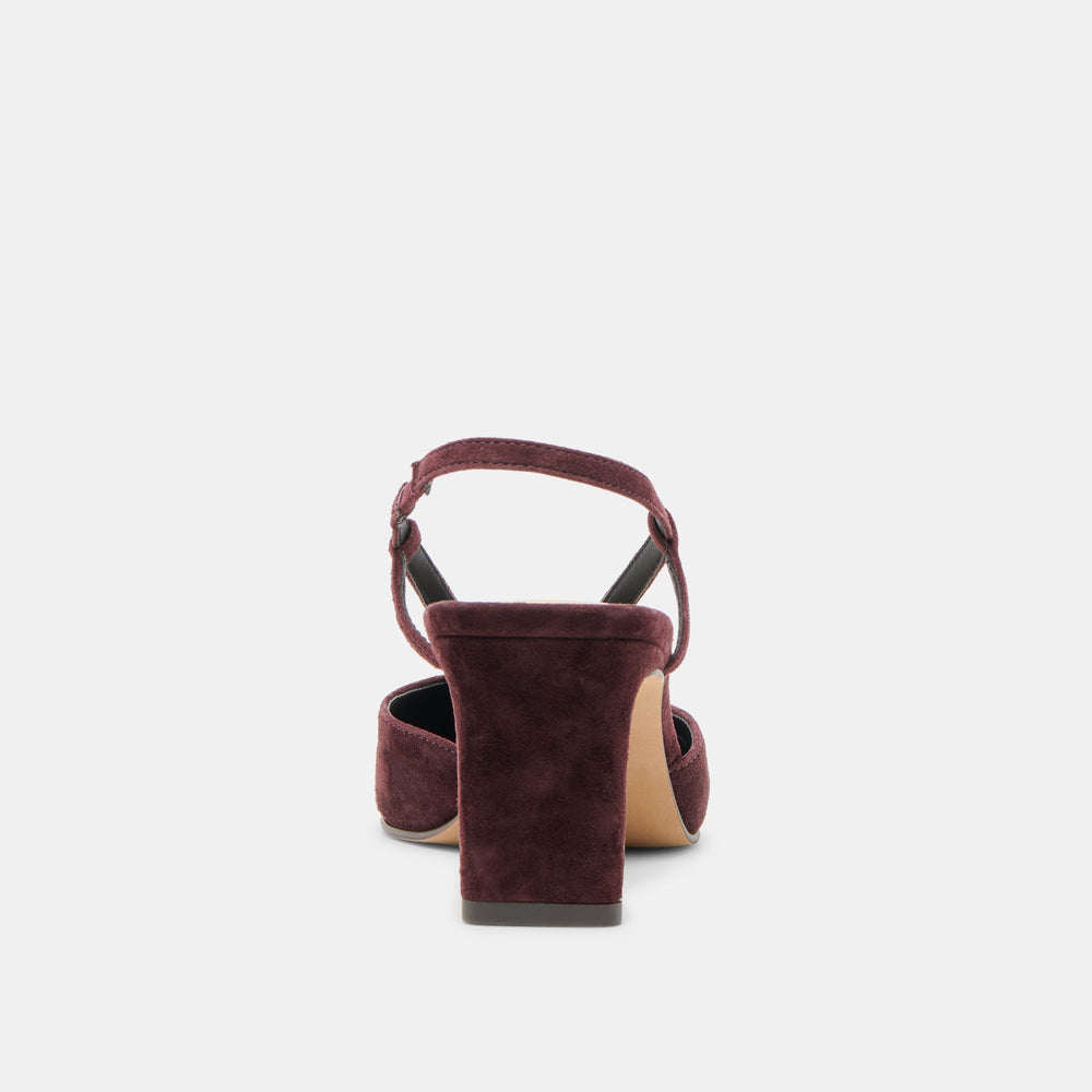 Dolce Vita SHOES | Ginay Mulberry Suede Heels