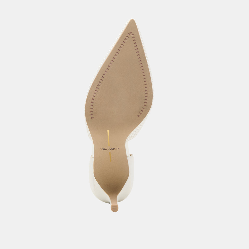 Dolce Vita SHOES | Eloy Pearl Off White Satin Heels
