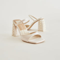 Dolce Vita SHOES | JEMMY PEARL HEELS VANILLA SILK
 – Dolce Vita