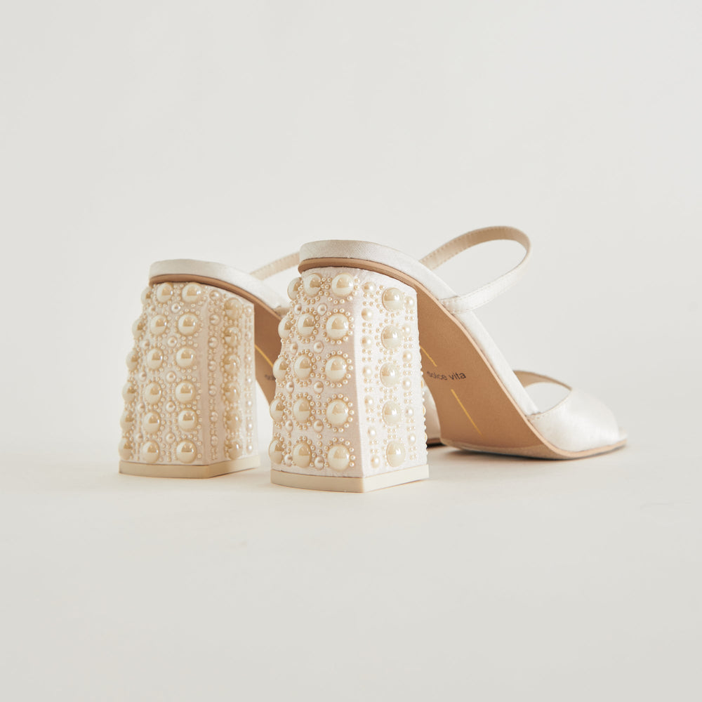 Dolce Vita SHOES | JEMMY PEARL HEELS VANILLA SILK
 – Dolce Vita