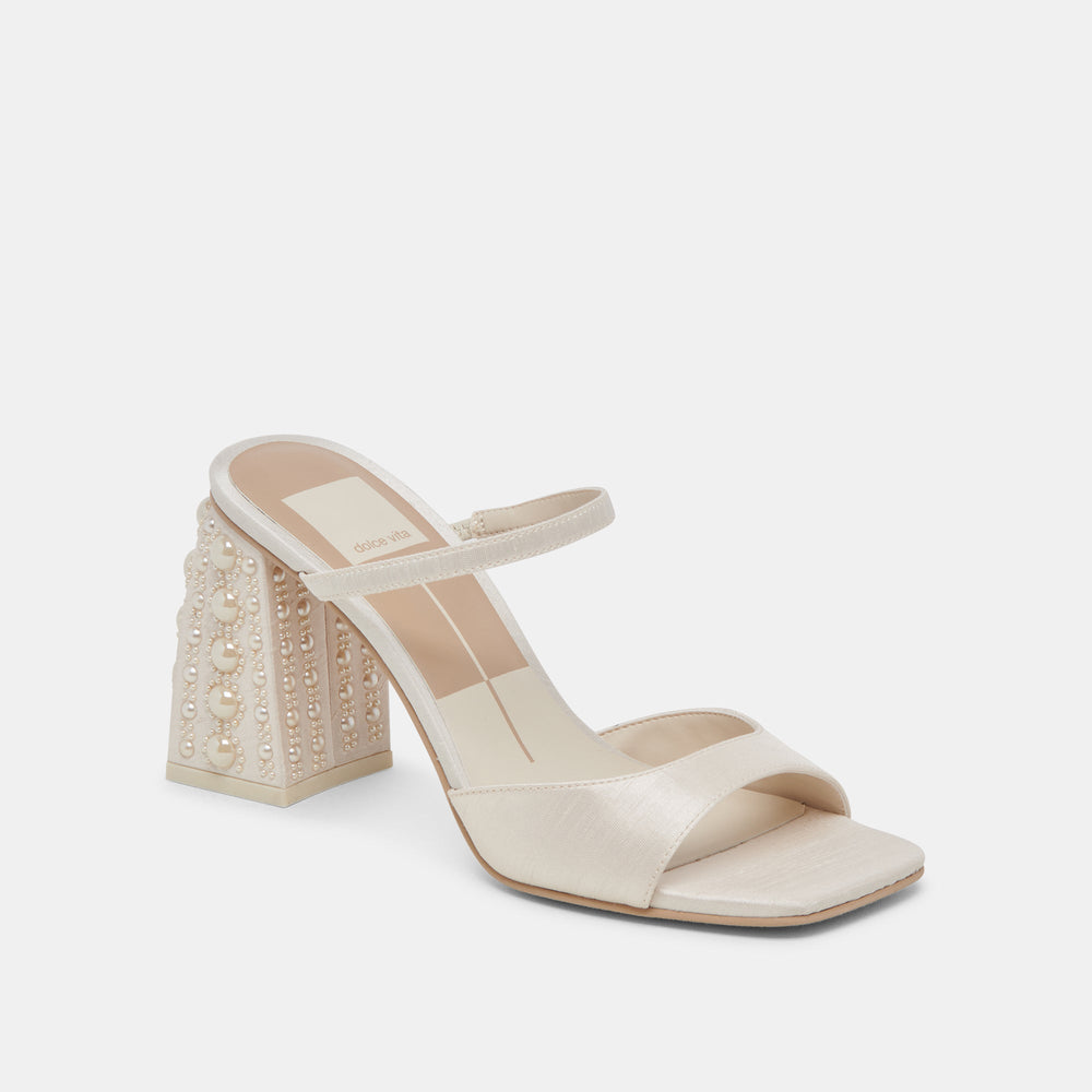 Dolce Vita SHOES | JEMMY PEARL HEELS VANILLA SILK
 – Dolce Vita