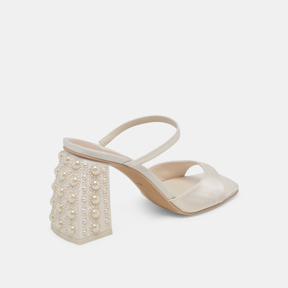 Dolce Vita SHOES | JEMMY PEARL HEELS VANILLA SILK
 – Dolce Vita