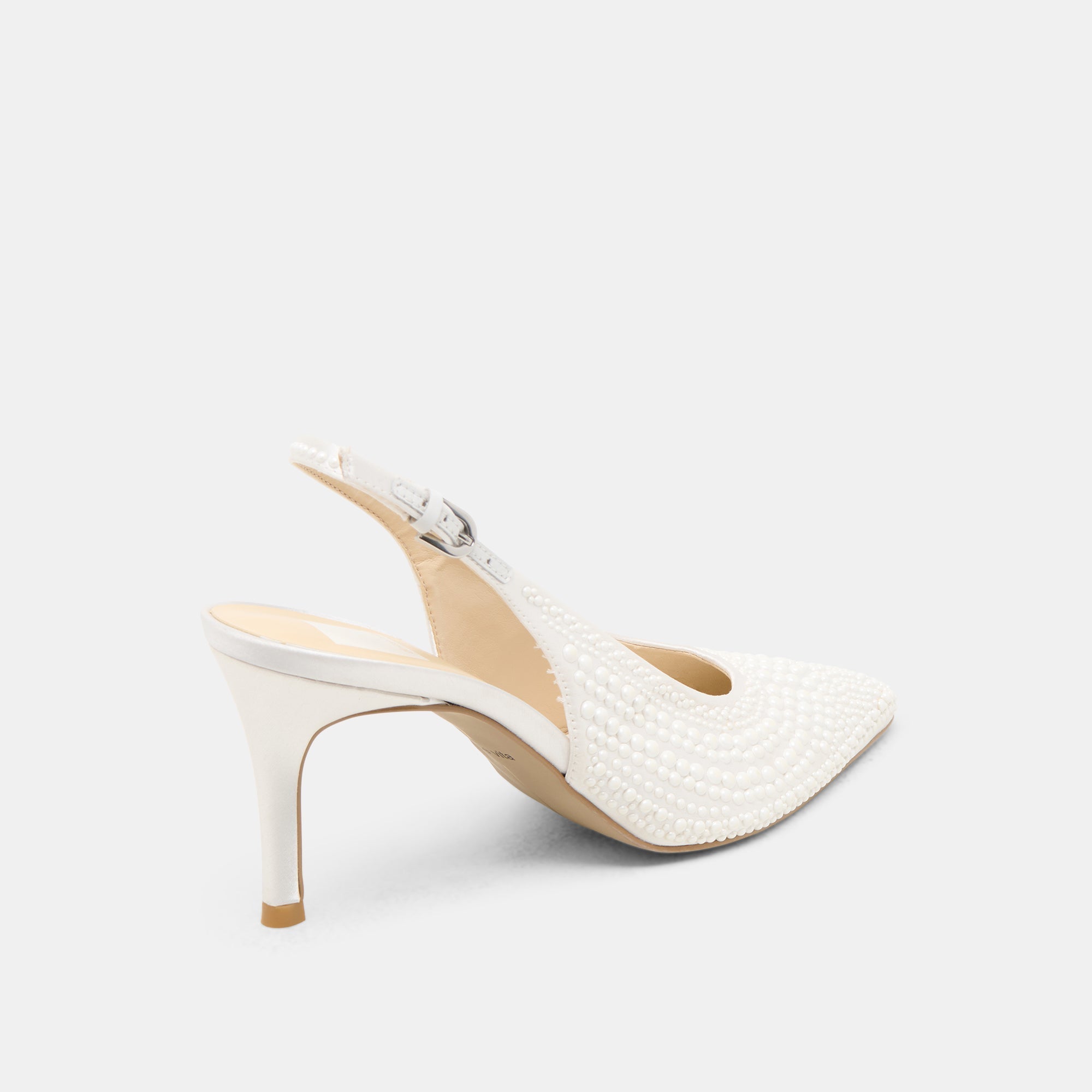 Dolce Vita SHOES | Elasi Pearl Off White Satin Heels