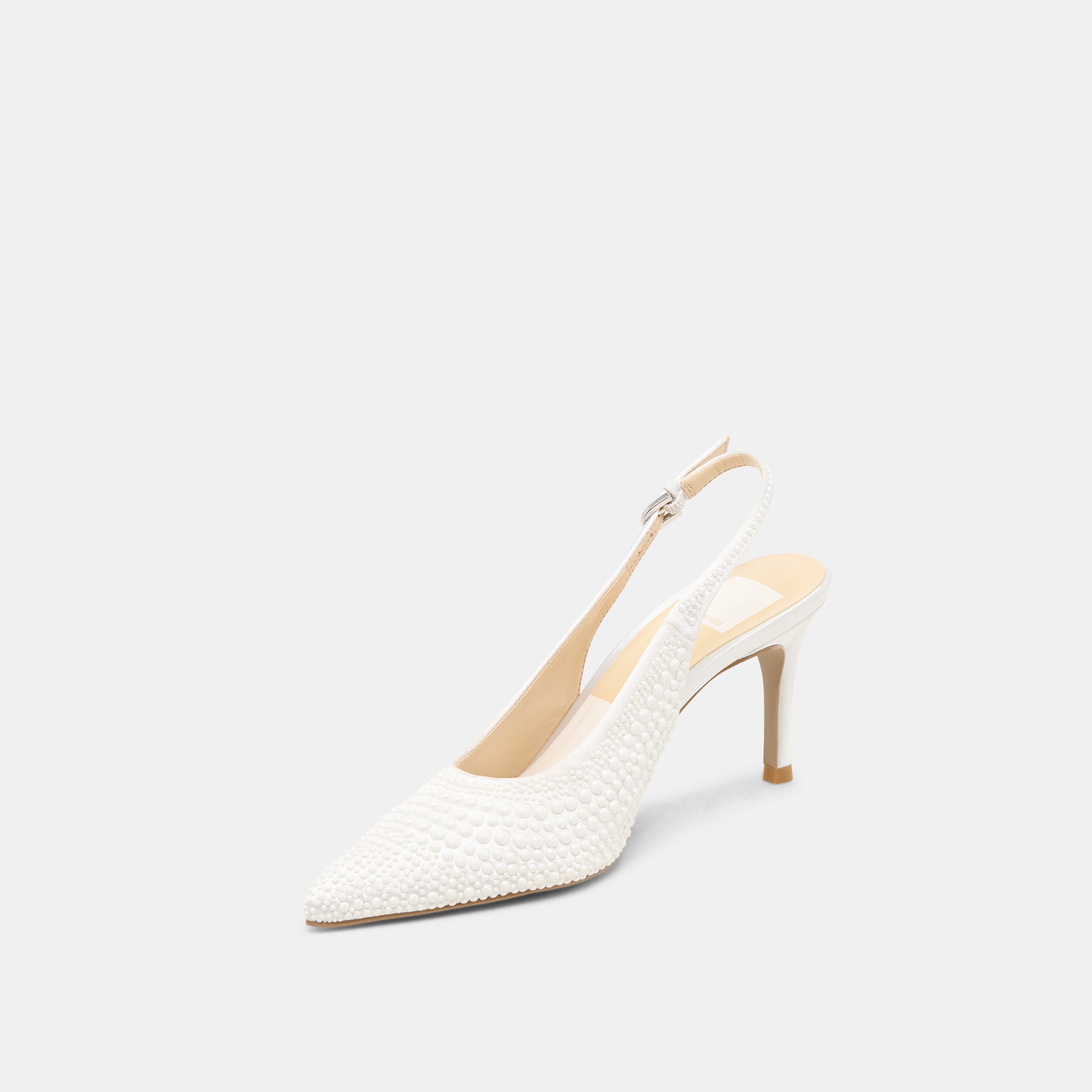 Dolce Vita SHOES | Elasi Pearl Off White Satin Heels