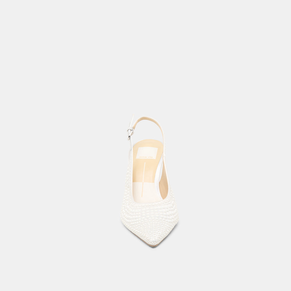 Dolce Vita SHOES | Elasi Pearl Off White Satin Heels