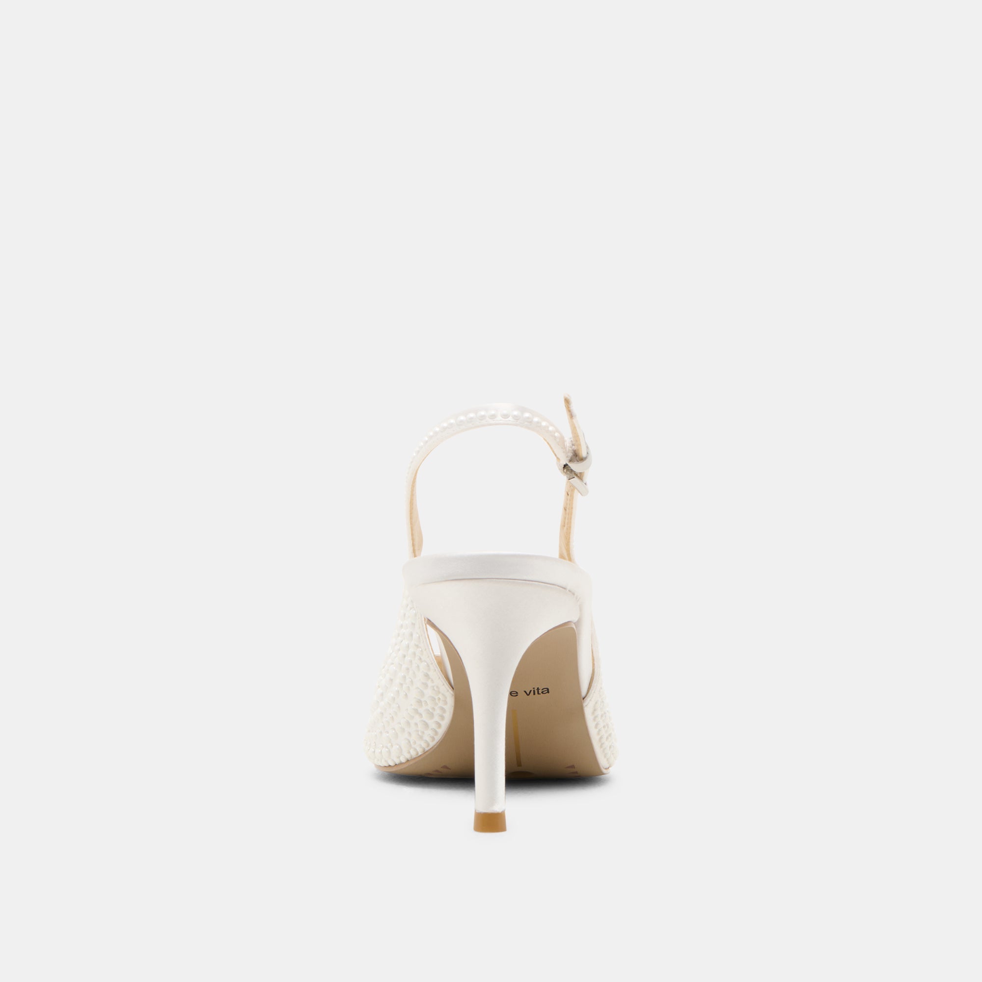 Dolce Vita SHOES | Elasi Pearl Off White Satin Heels