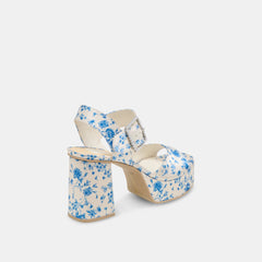 Dolce Vita SHOES | Bobby Pearl Blue Floral Satin Heels
