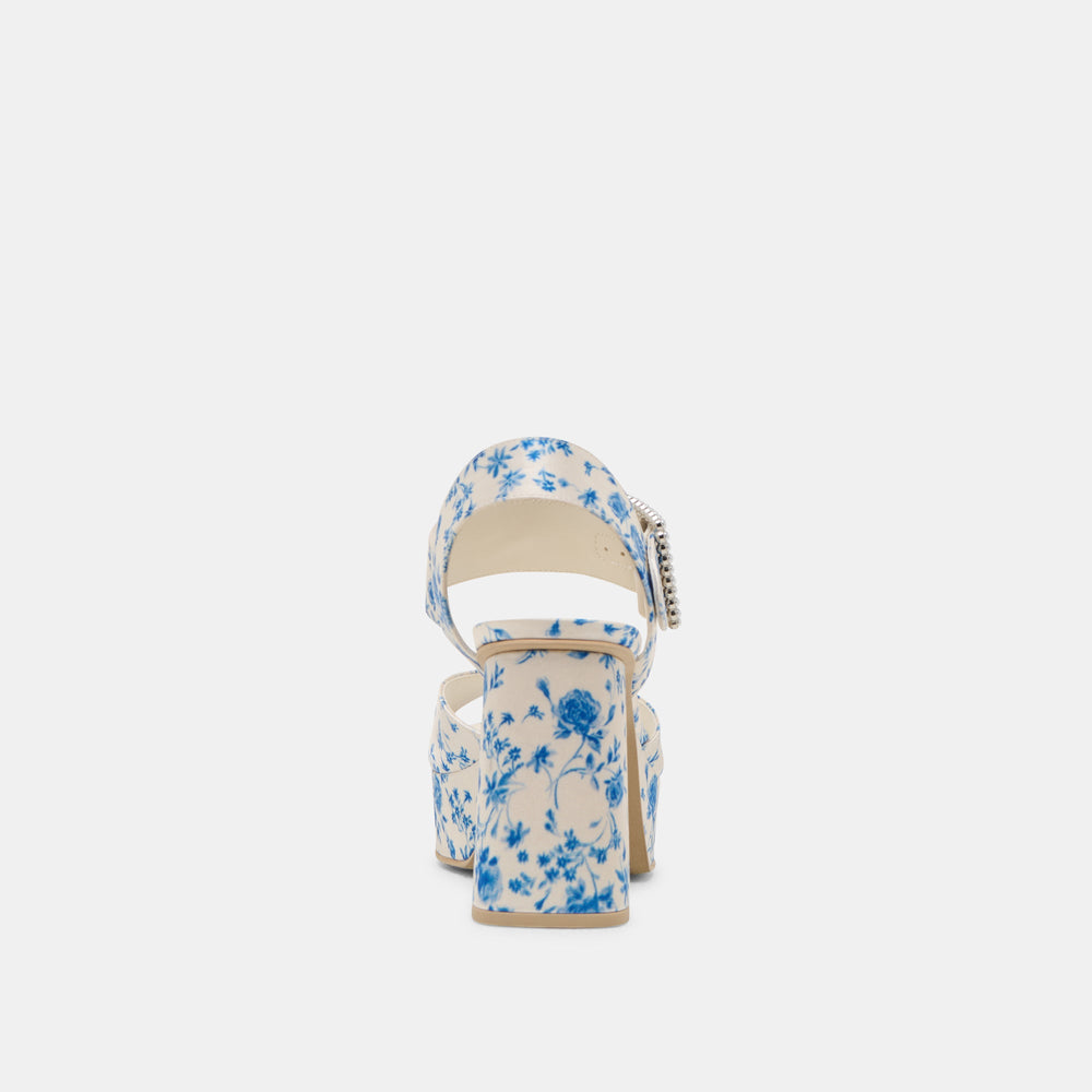 Dolce Vita SHOES | Bobby Pearl Blue Floral Satin Heels