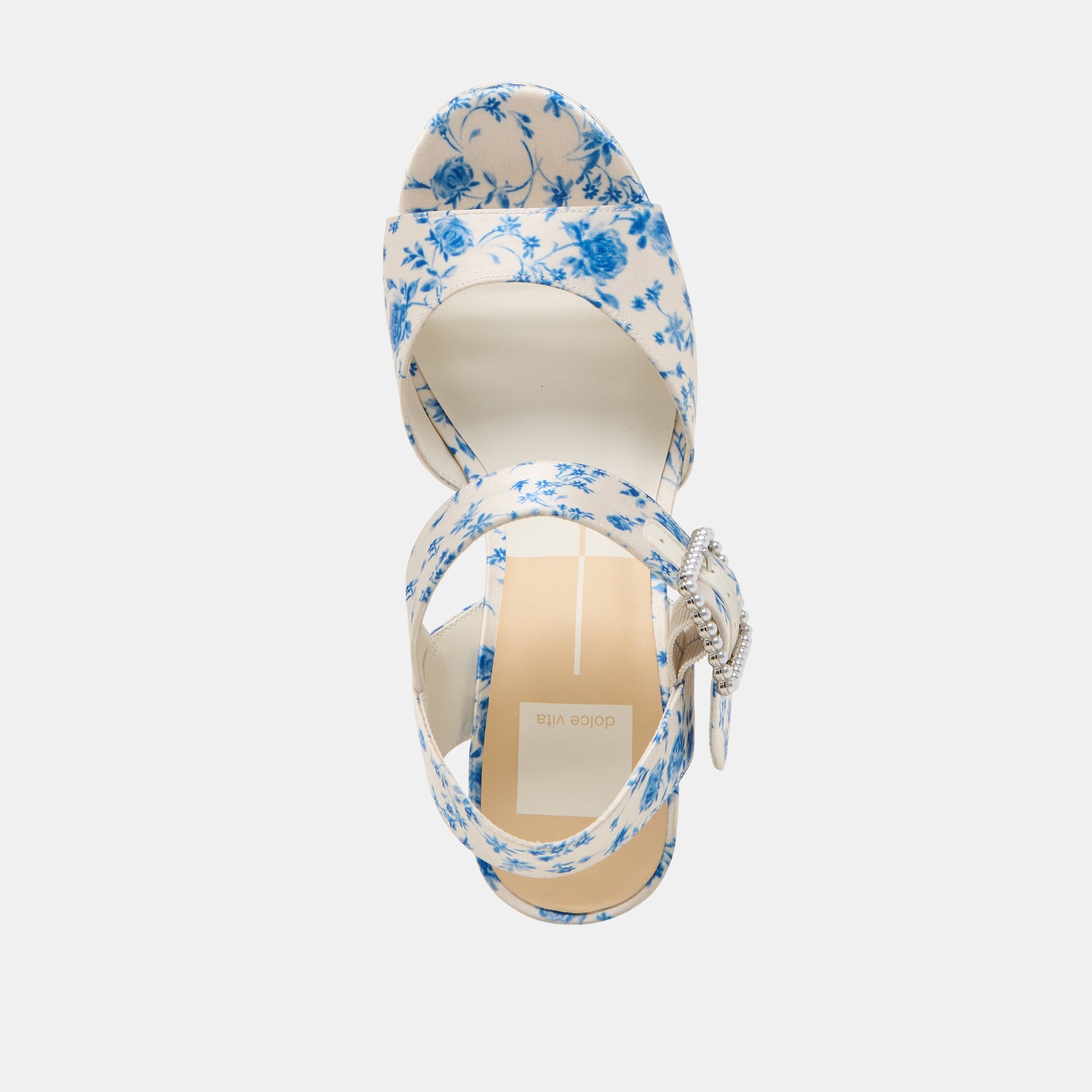 Dolce Vita SHOES | Bobby Pearl Blue Floral Satin Heels