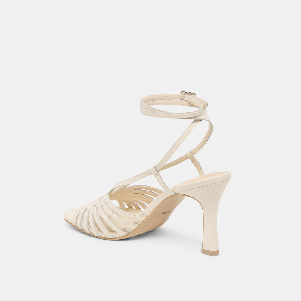 Dolce Vita SHOES | Nivana Off White Crinkle Patent Heels