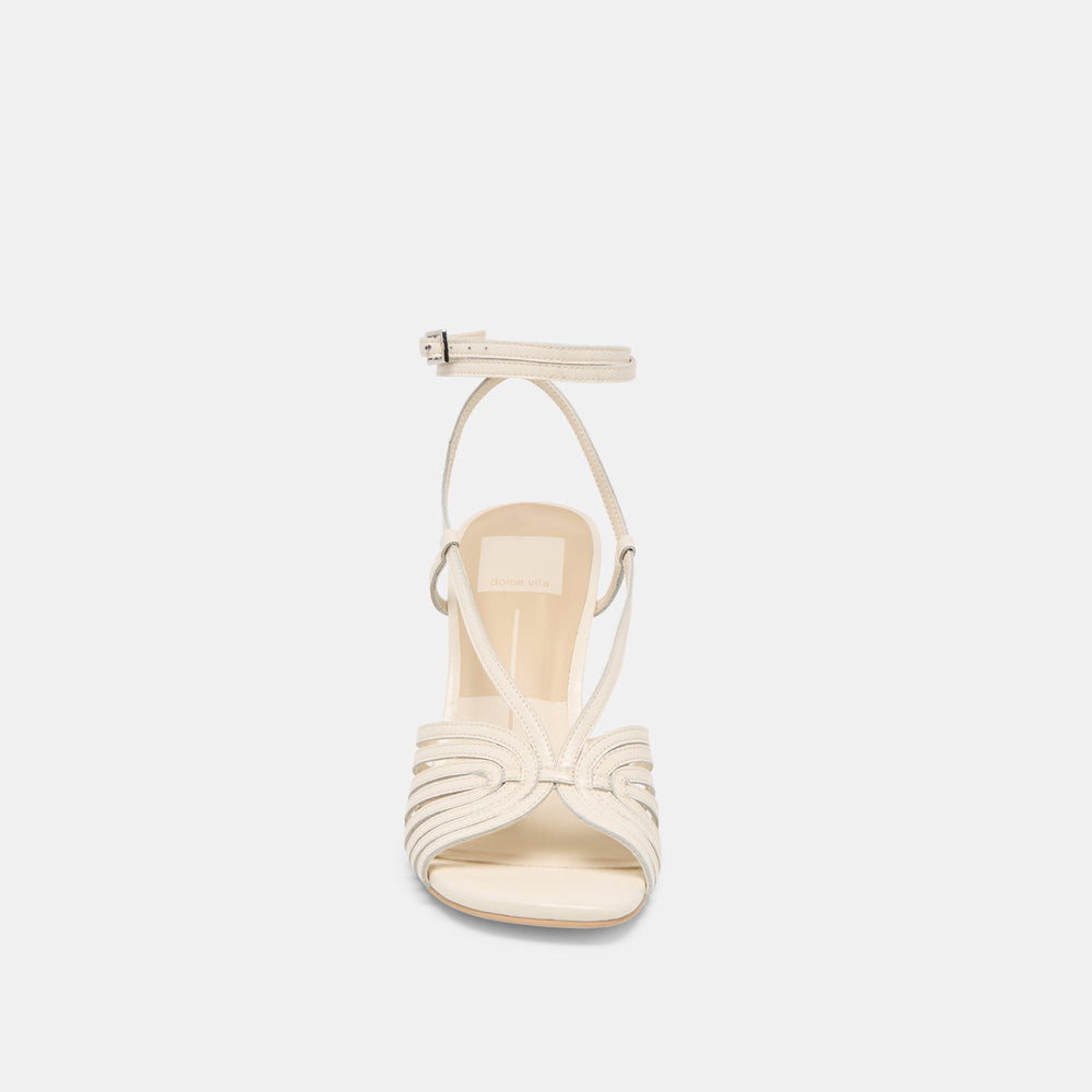 Dolce Vita SHOES | Nivana Off White Crinkle Patent Heels