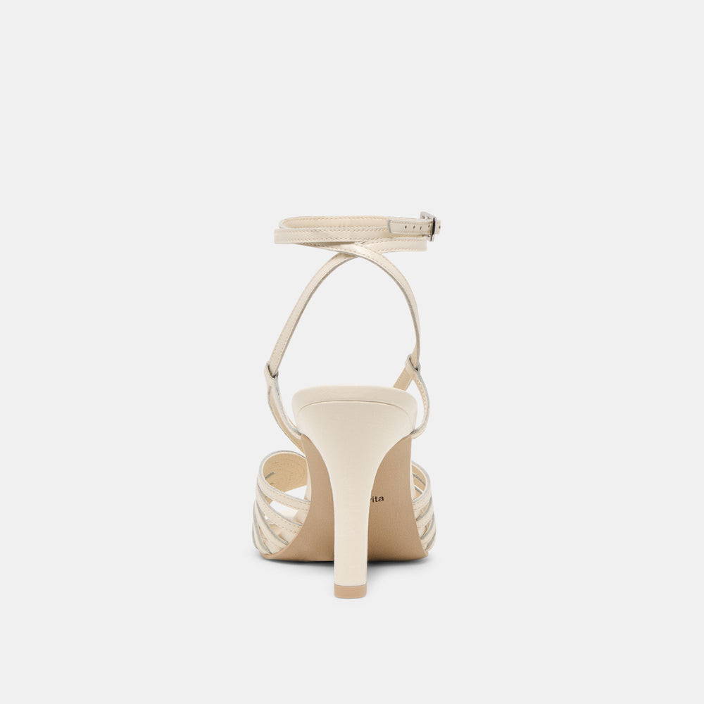 Dolce Vita SHOES | Nivana Off White Crinkle Patent Heels
