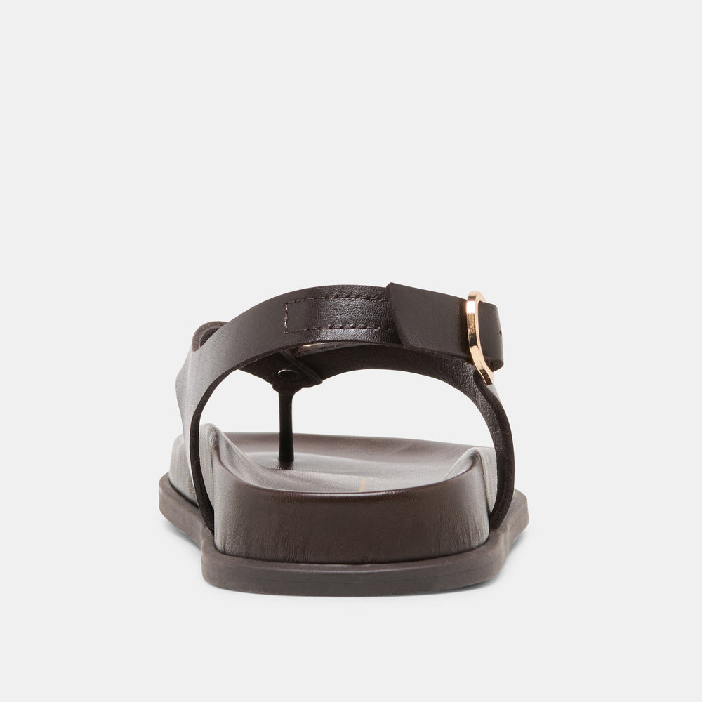 Dolce Vita SHOES | Jony Dk Brown Leather Sandals