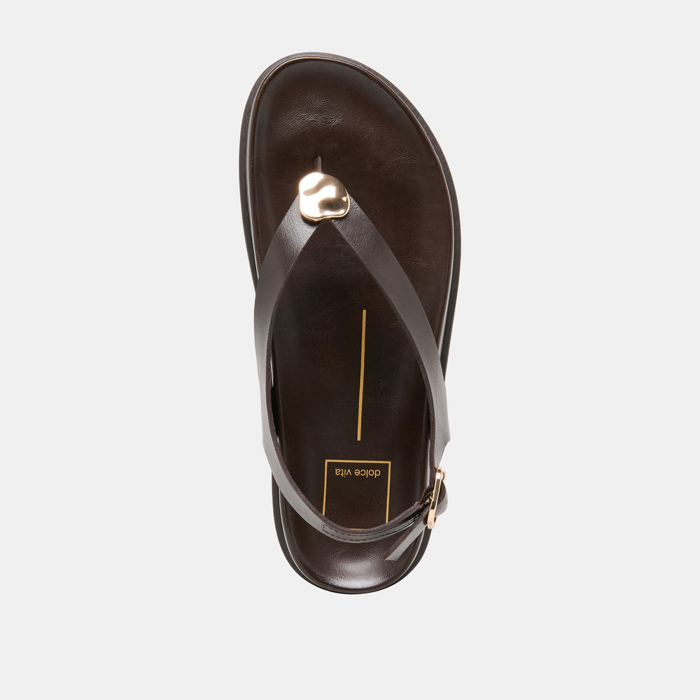 Dolce Vita SHOES | Jony Dk Brown Leather Sandals
