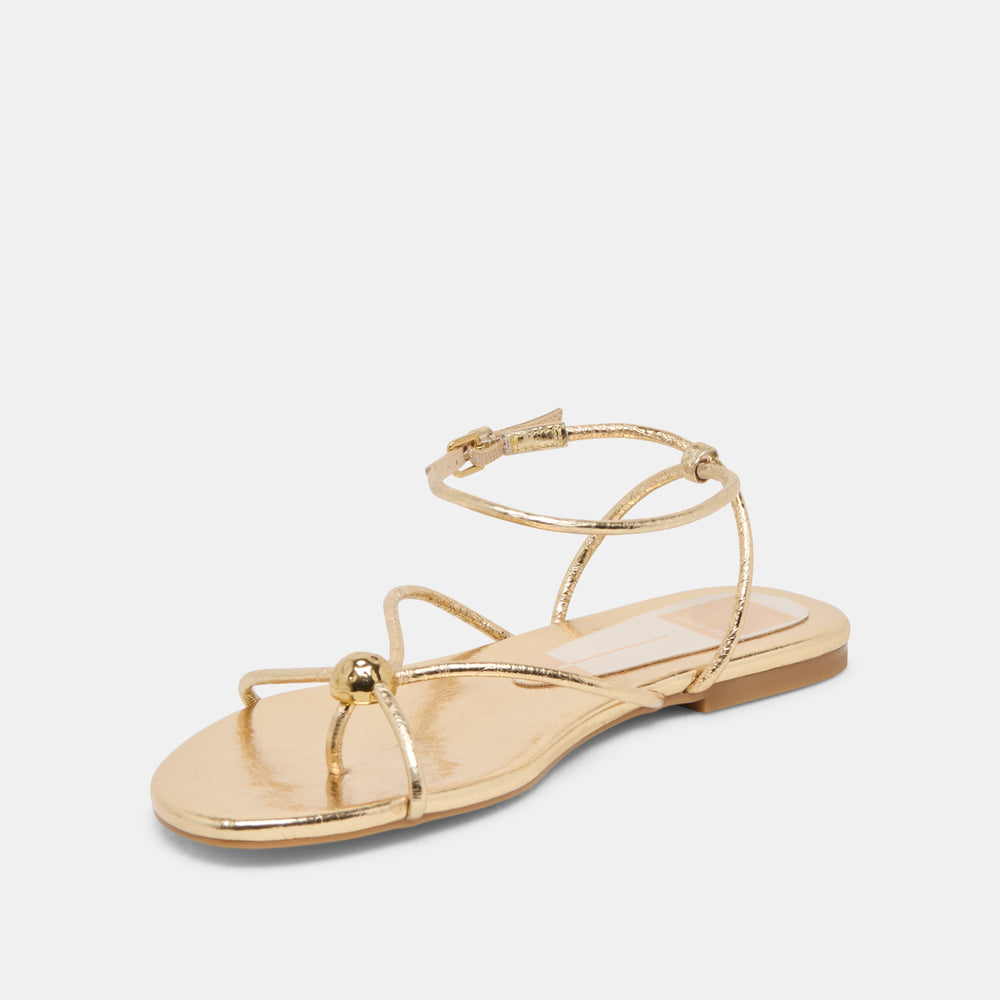Dolce Vita SHOES | Kenley Gold Leather Sandals
