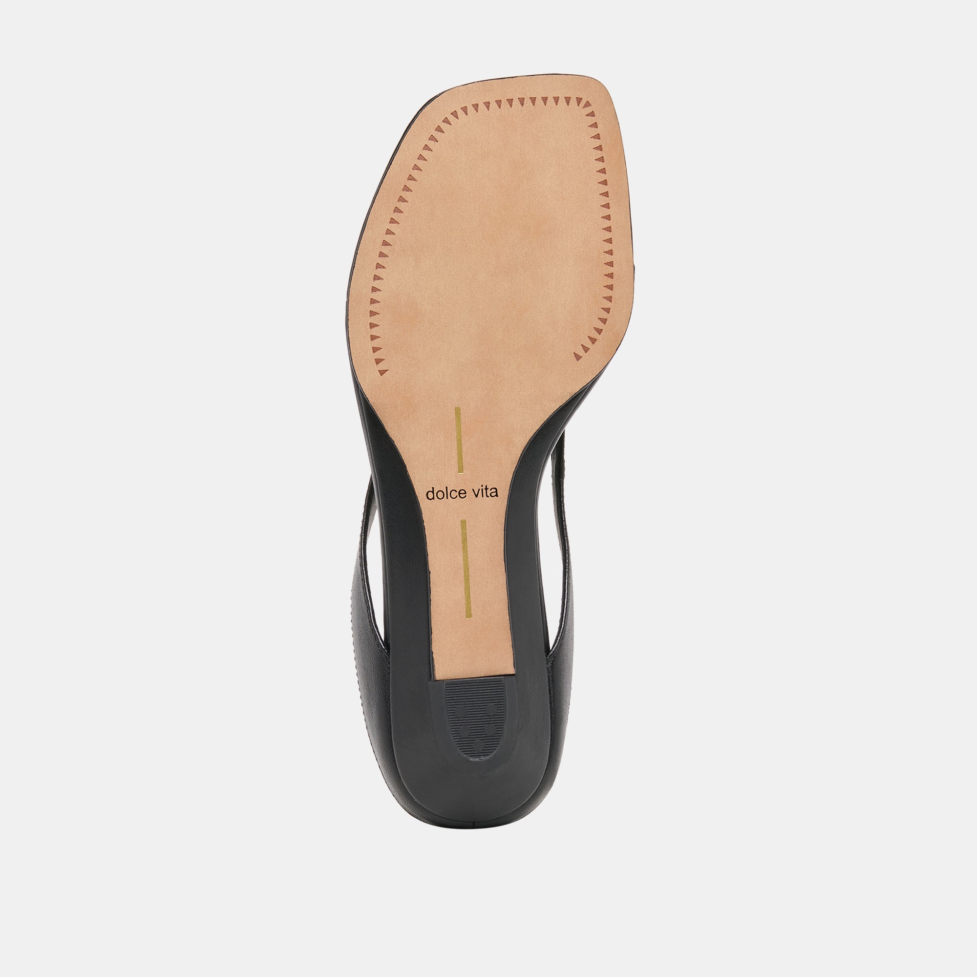 Dolce Vita SHOES | GIZEL Black Leather Thong Square-Toe Sandals