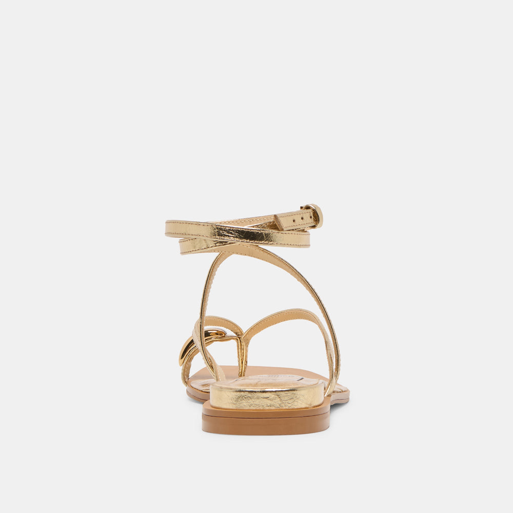 Dolce Vita SHOES | Tyrice Gold Leather Sandals