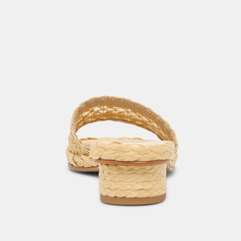 Dolce Vita SHOES | Dixi Lt Natural Cross Hatch Raffia Sandals