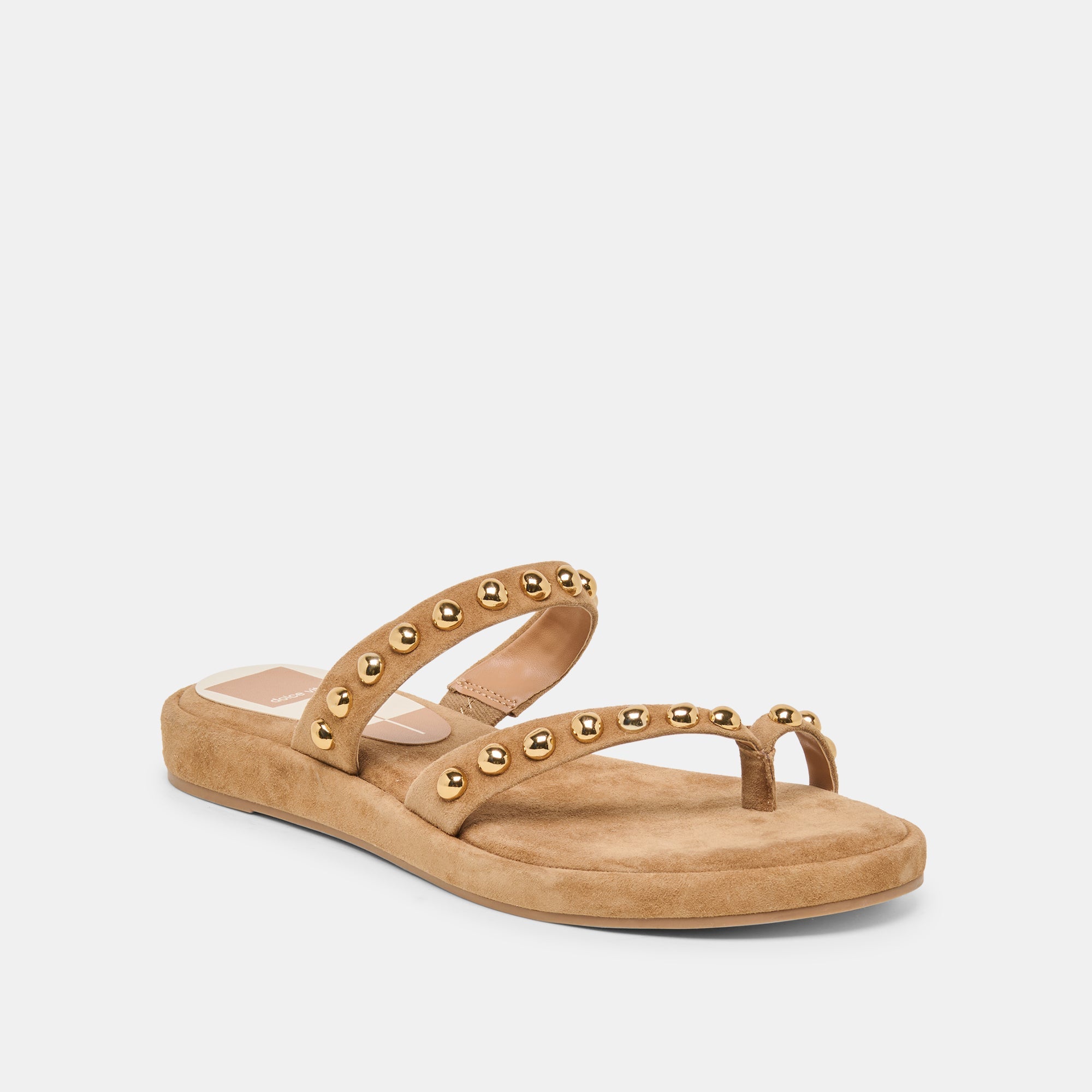 Dolce Vita SHOES | Amary Stud Lt Brown Suede Sandals