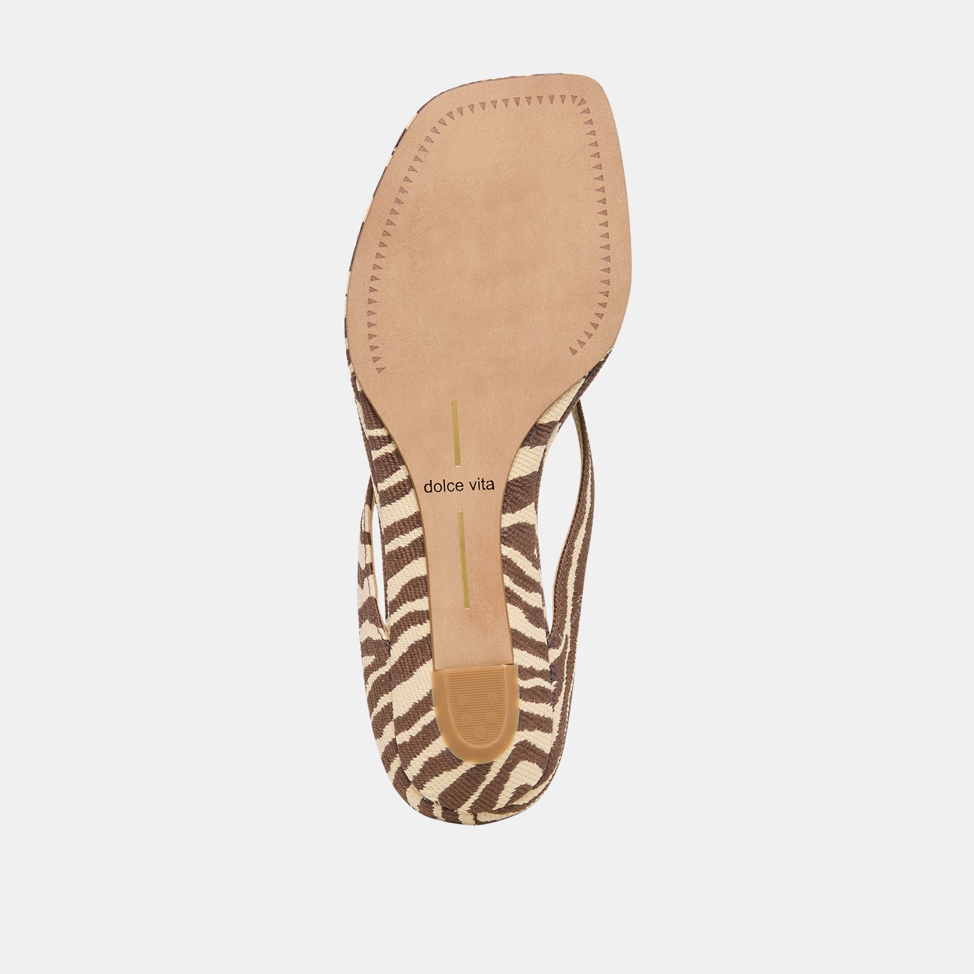 Dolce Vita SHOES | GIZEL Beige Zebra Raffia Thong Square-Toe Sandals