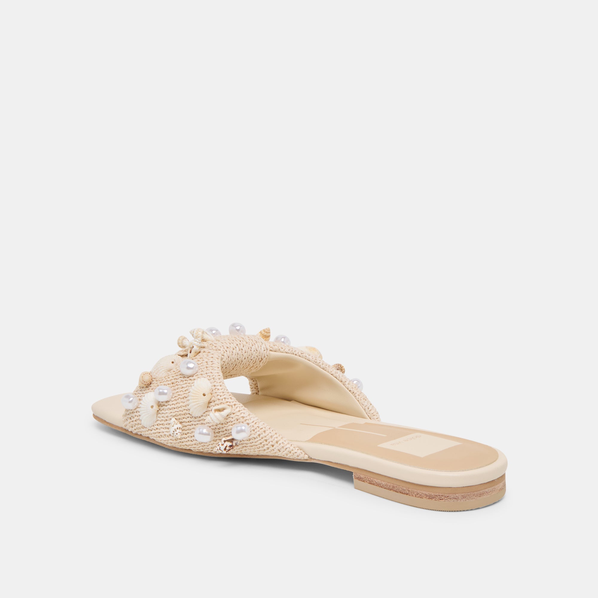 Dolce Vita SHOES | Lizza Oatmeal Beaded Raffia Sandals