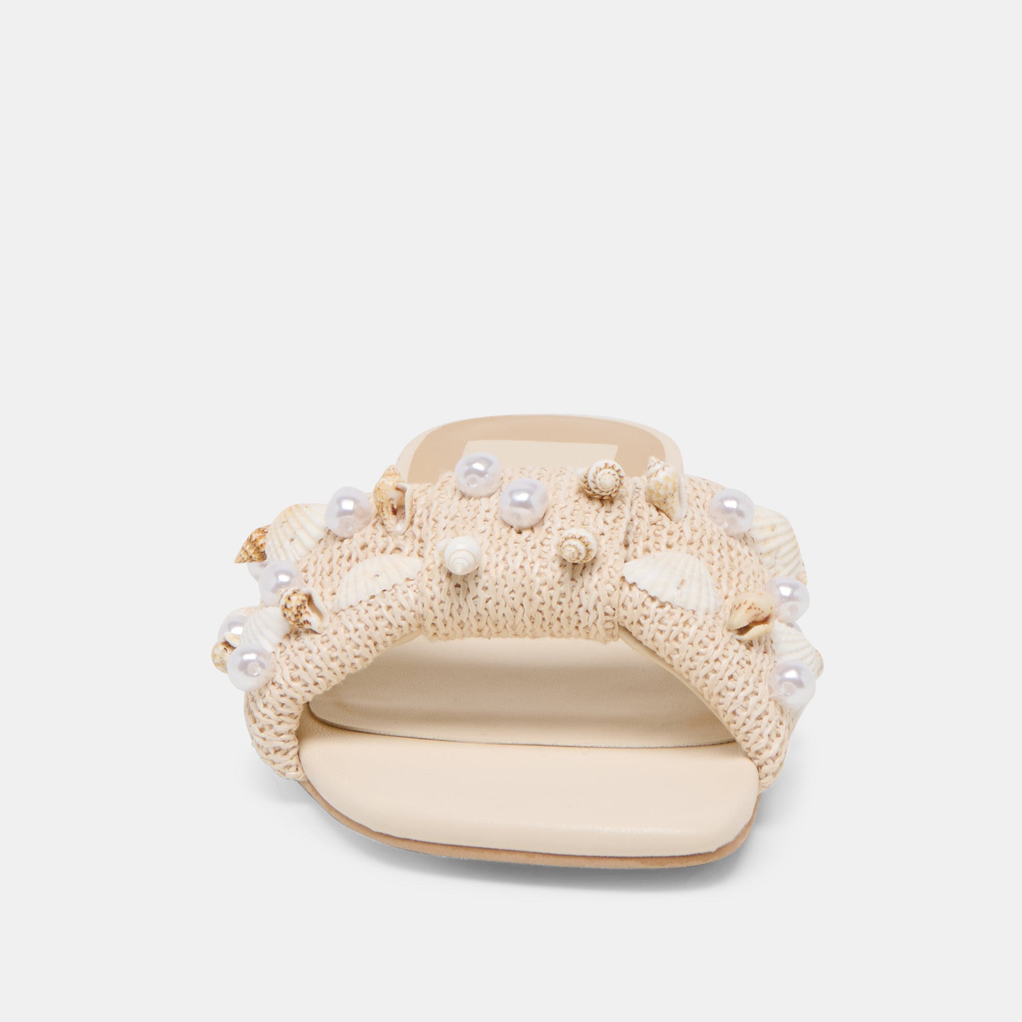 Dolce Vita SHOES | Lizza Oatmeal Beaded Raffia Sandals