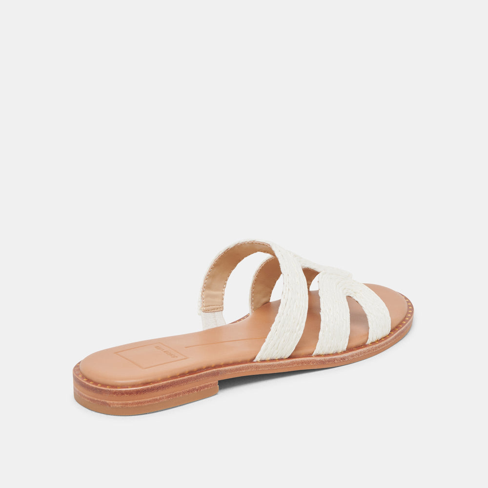 Dolce Vita SHOES | EMON SANDALS WHITE RAFFIA
 – Dolce Vita