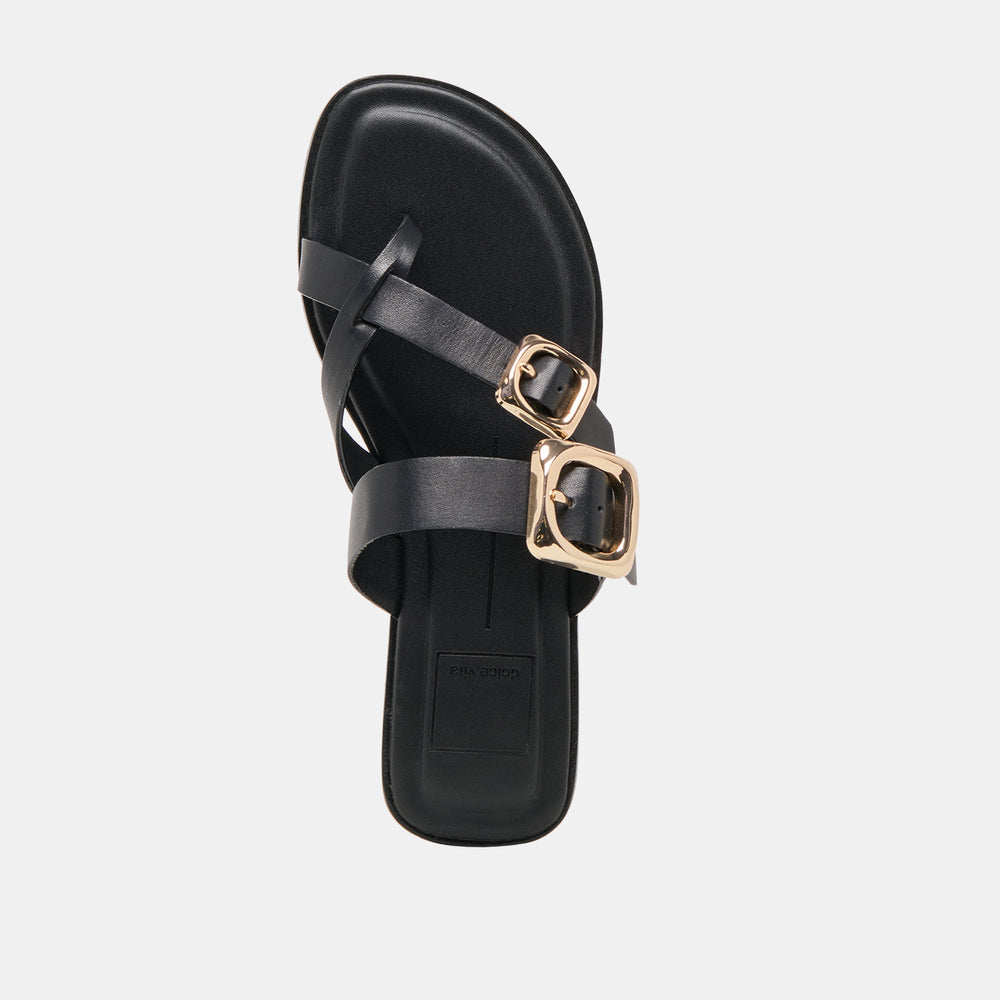 Dolce Vita SHOES | Shore Black Leather Sandals