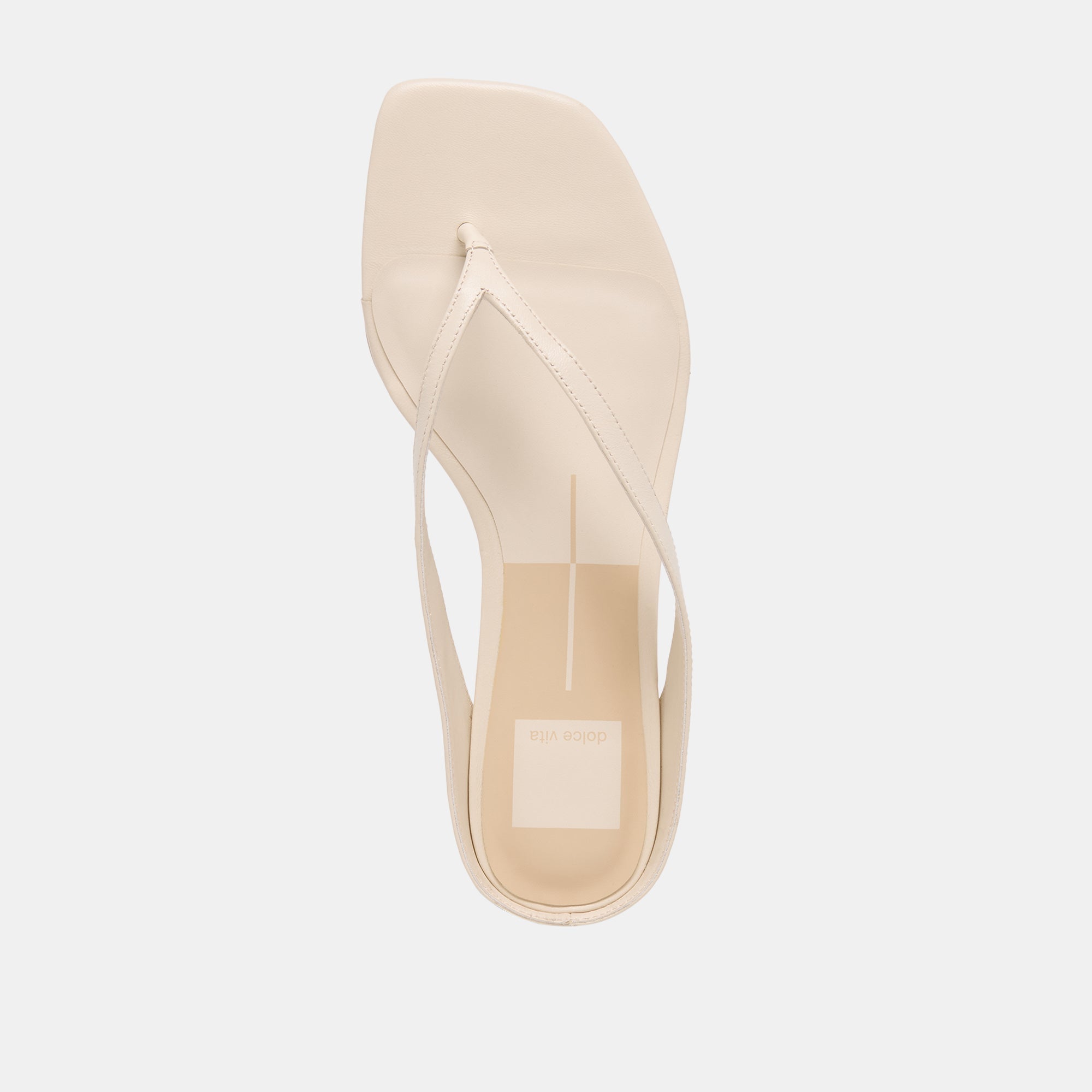 Dolce Vita SHOES | GIZEL Bone Leather Thong Square-Toe Sandals