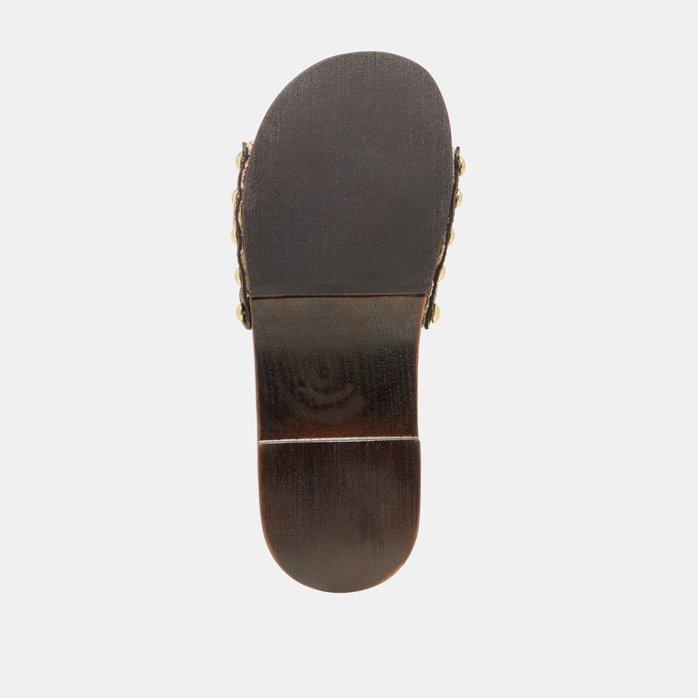 Dolce Vita SHOES | SHERY Natural Raffia Open-Toe Buckle Wood Sole Sandals