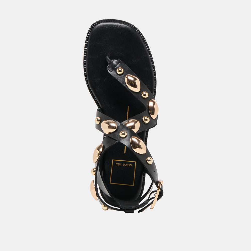 Dolce Vita SHOES | Jayde Black Leather Sandals