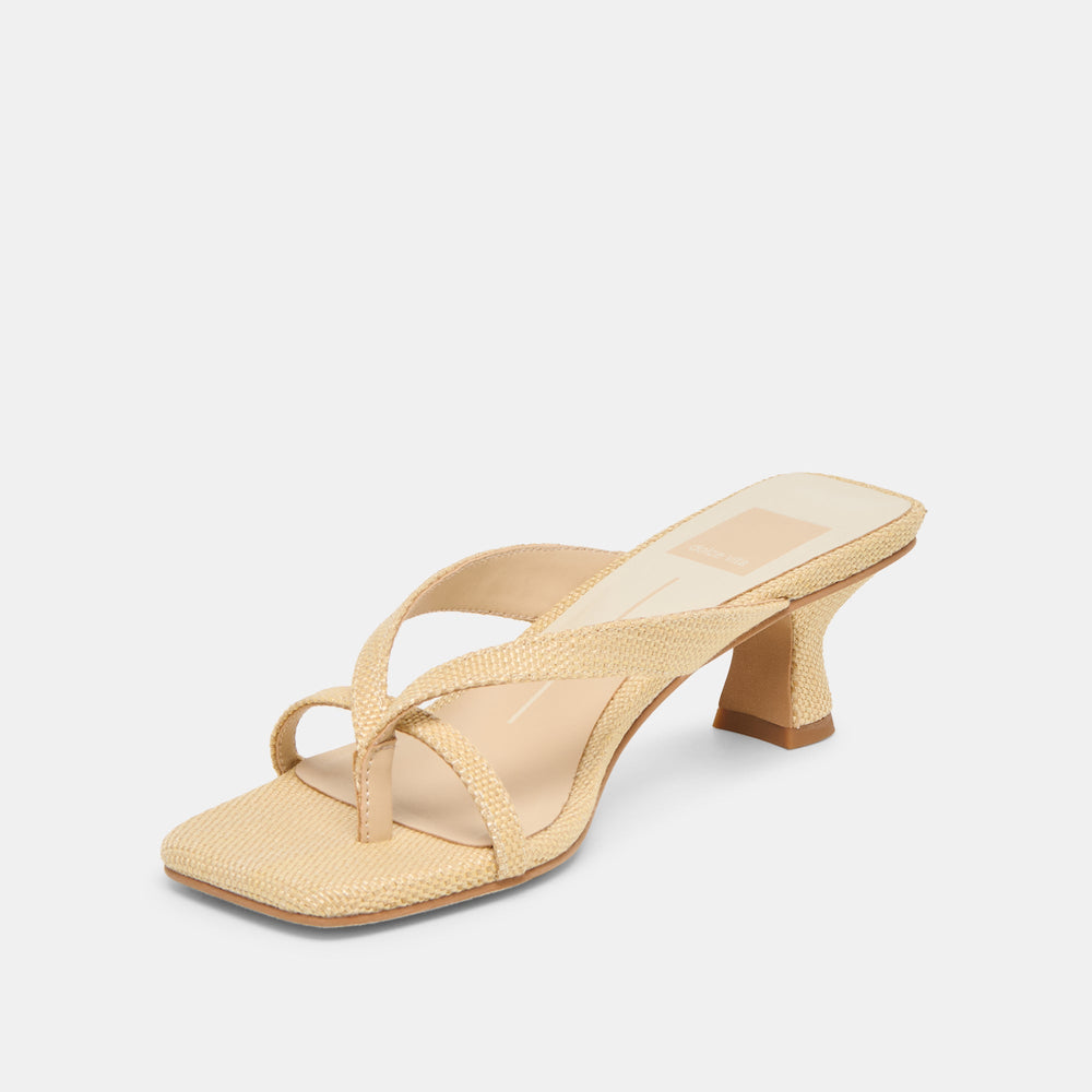 Dolce Vita SHOES | Brevel Natural Raffia Heels