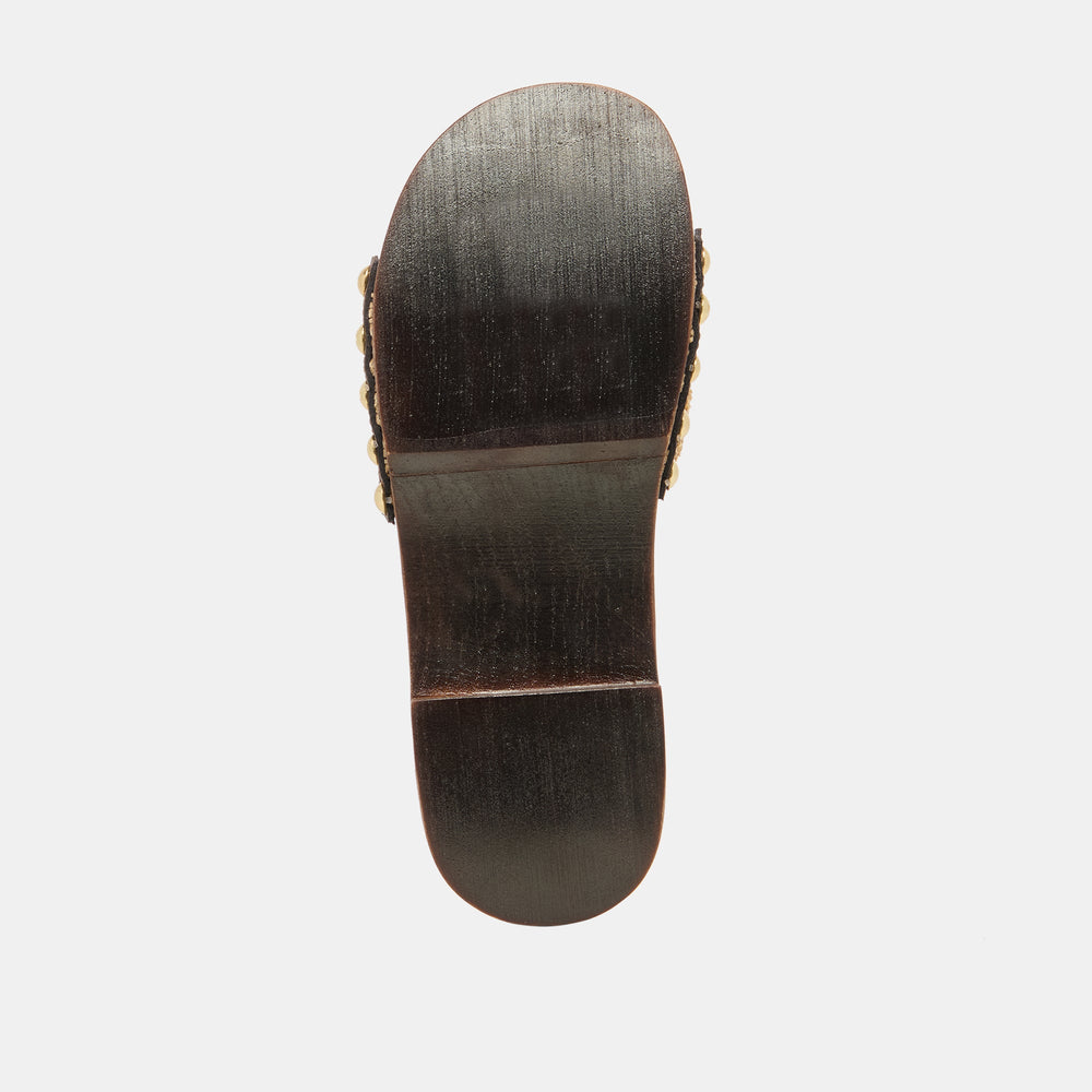 Dolce Vita SHOES | SADIE Tan Raffia Wood Sole Open-Toe Sandals