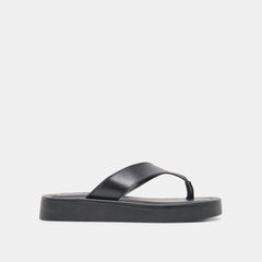 Dolce Vita SHOES | BLAYZE Black Leather Platform Flip-Flop Sandals