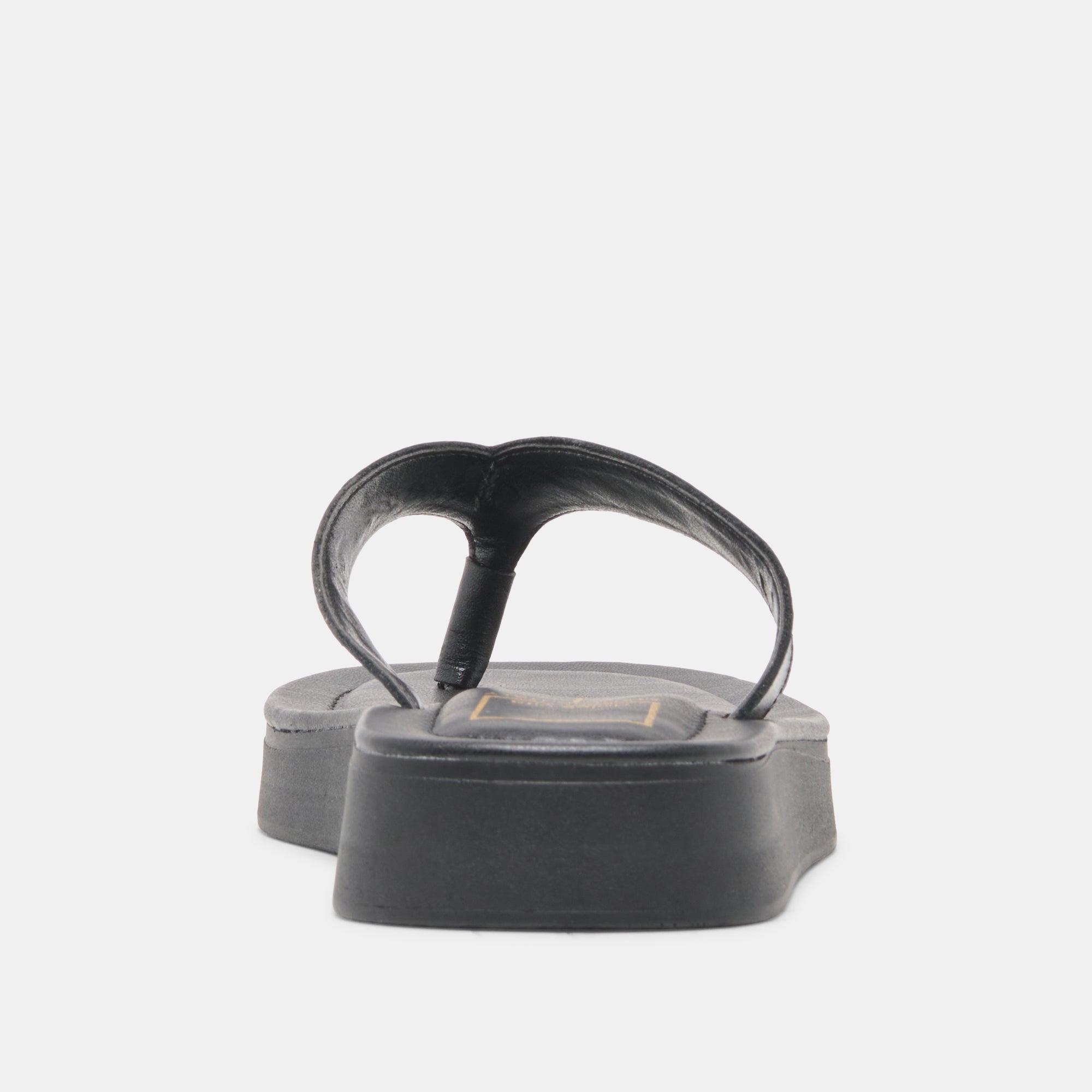 Dolce Vita SHOES | BLAYZE Black Leather Platform Flip-Flop Sandals