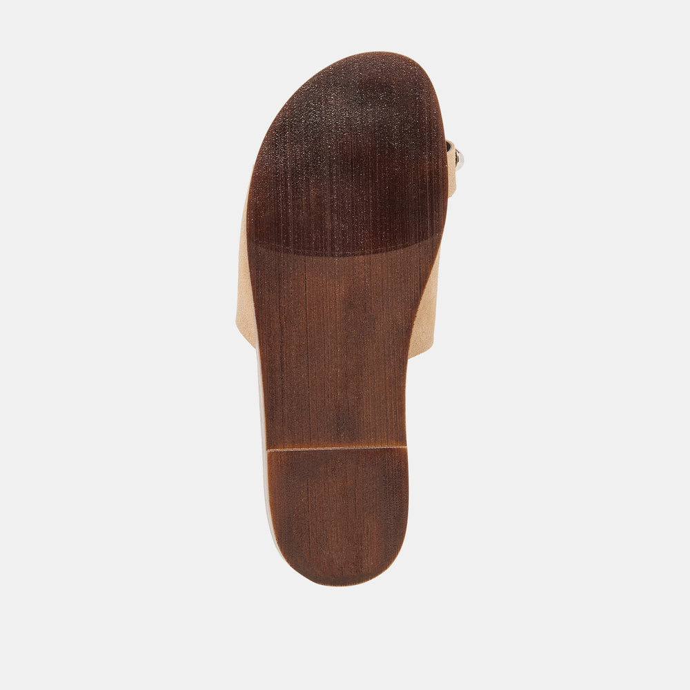 Dolce Vita SHOES | MOXY Sand Suede Metal Detail Open-Toe Sandals