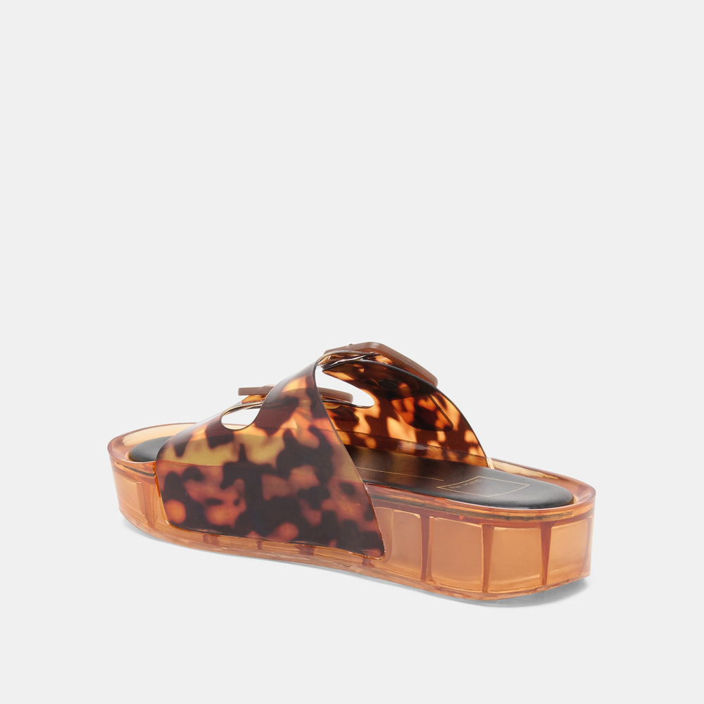 Dolce Vita SHOES | JULIO X Tortoise Vinyl Jelly Platform Sandals
