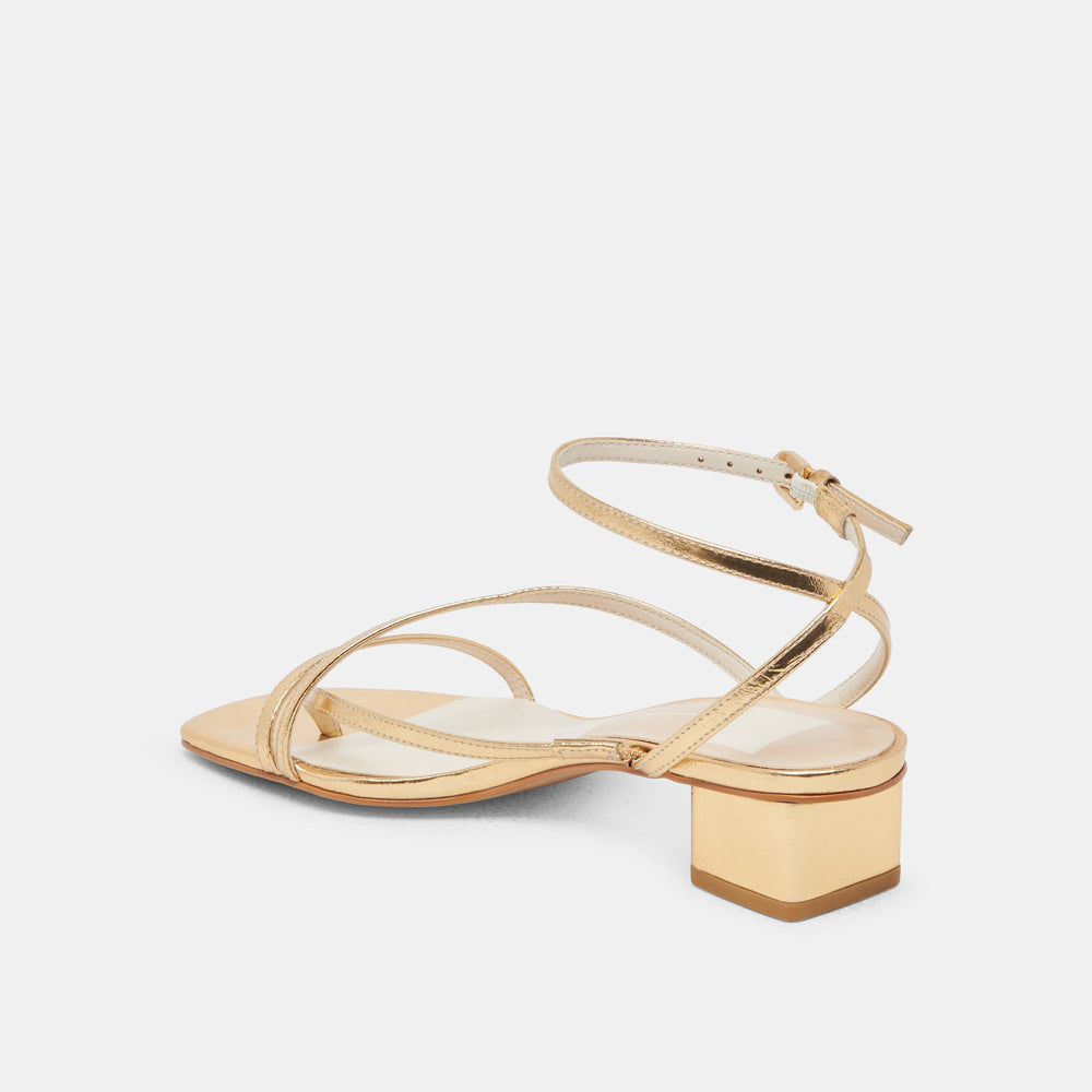 Dolce Vita SHOES | Karlos Wide Gold Metallic Stella Sandals