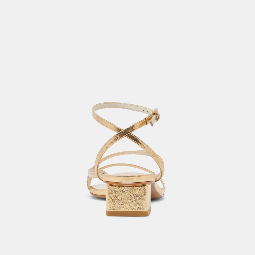 Dolce Vita SHOES | Karlos Wide Gold Metallic Stella Sandals