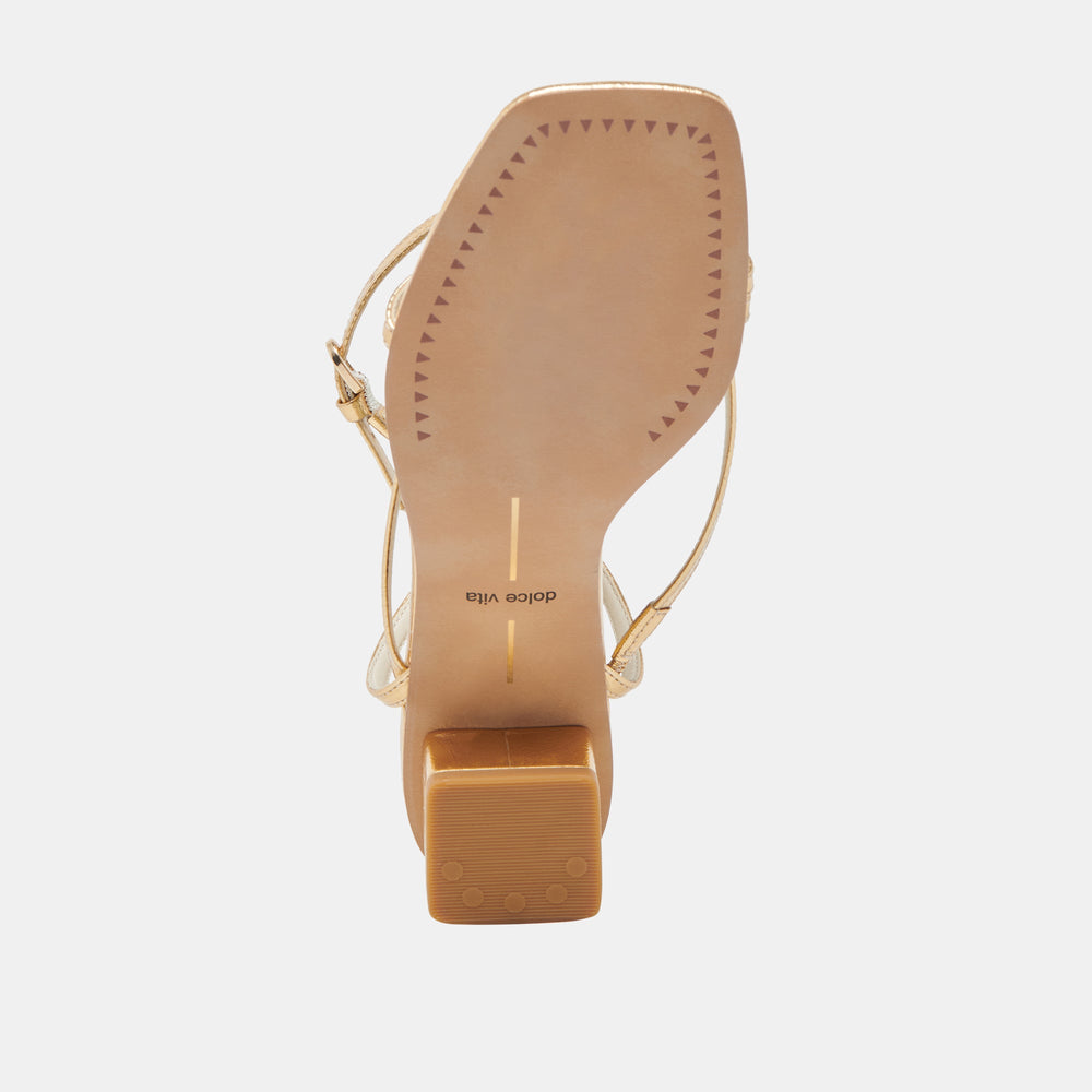 Dolce Vita SHOES | Karlos Wide Gold Metallic Stella Sandals