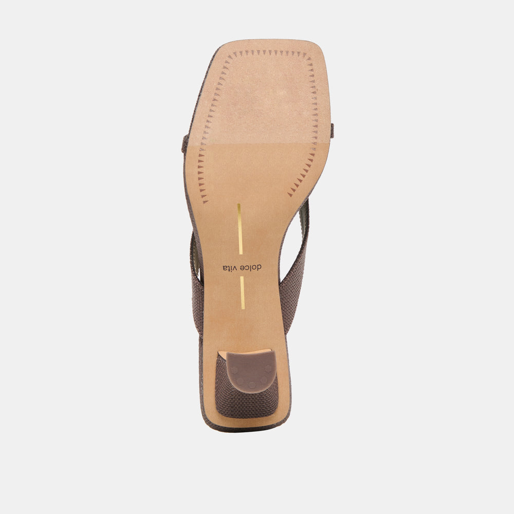 Dolce Vita SHOES | Brevel Chocolate Raffia Heels
