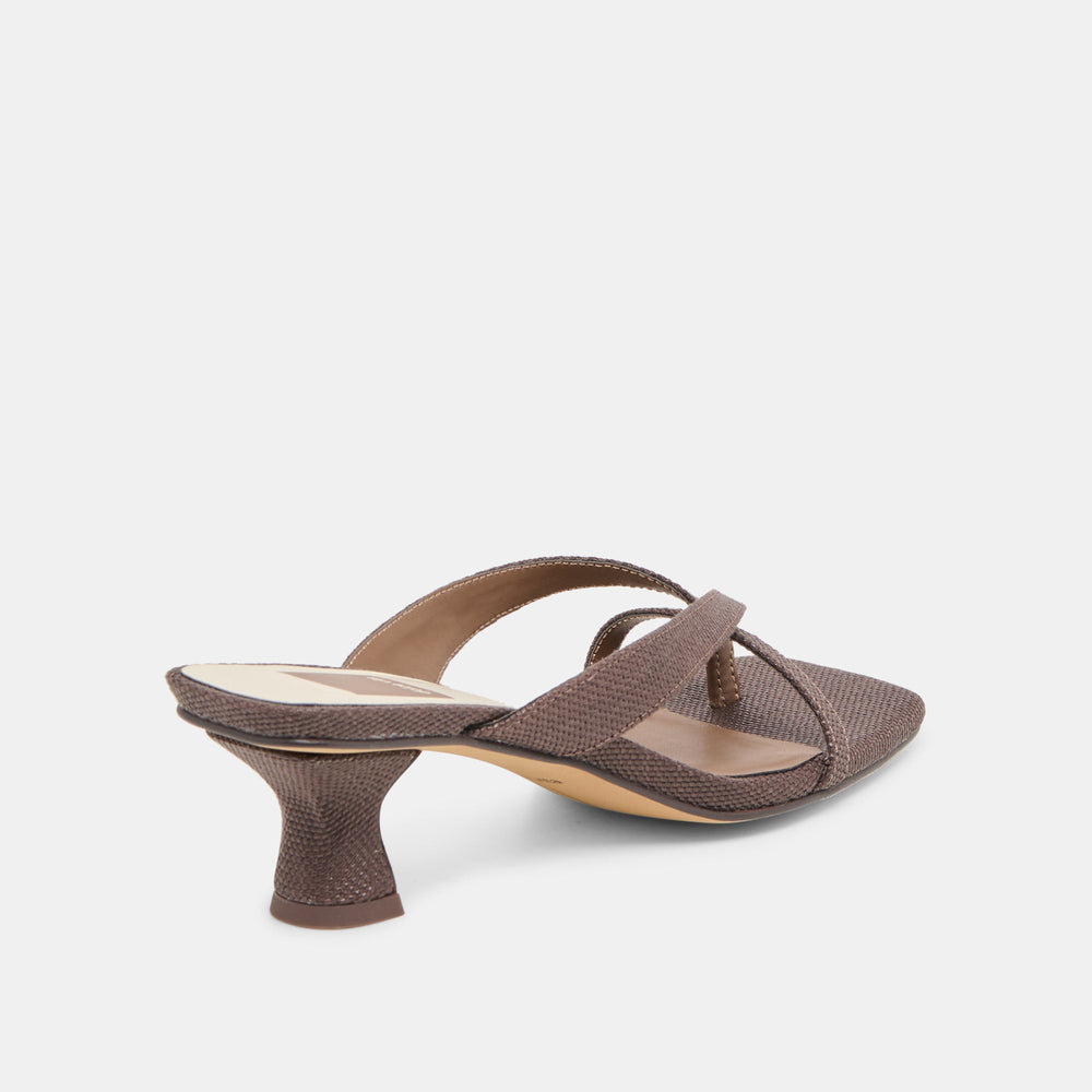 Dolce Vita SHOES | Brevel Chocolate Raffia Heels