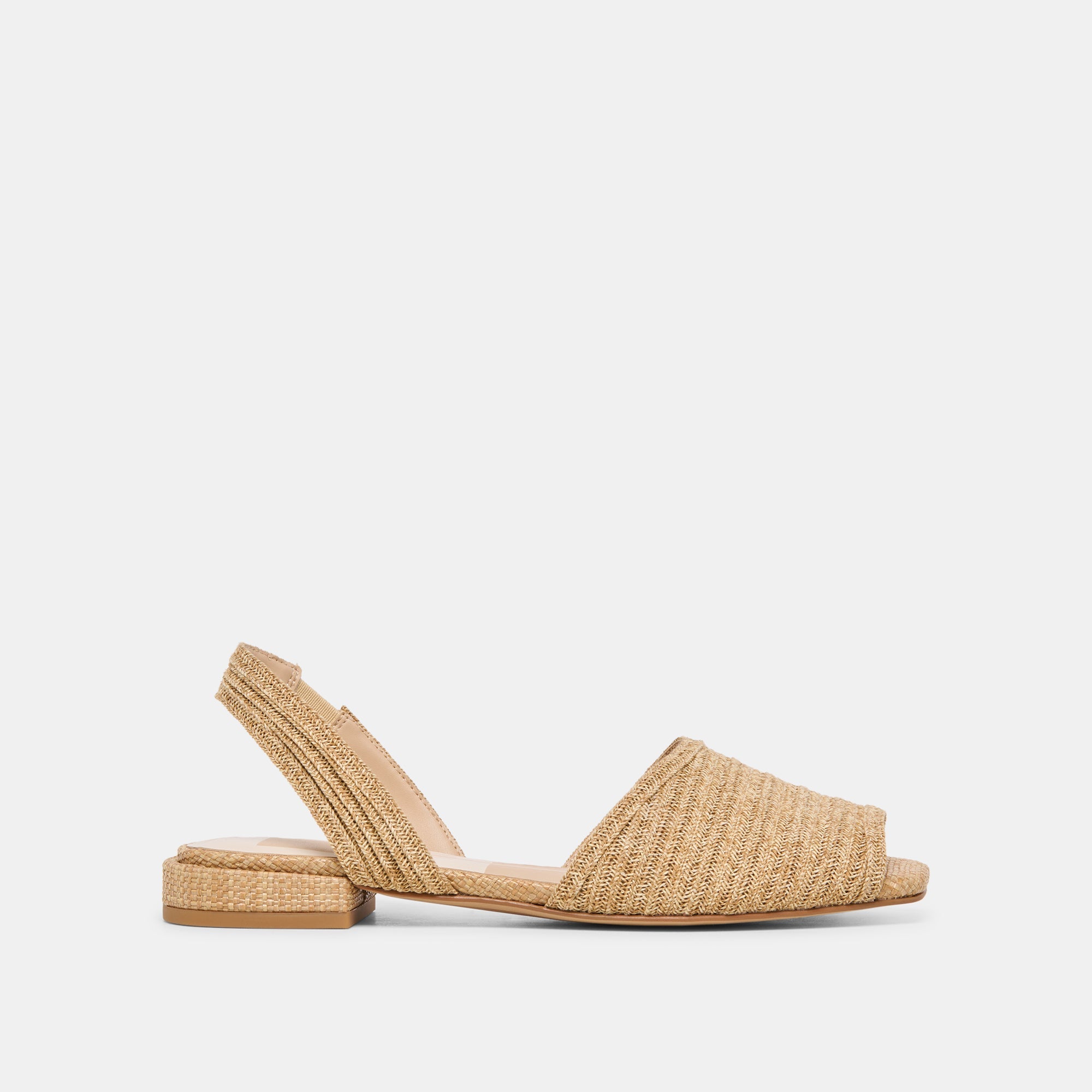 Dolce Vita SHOES | MARZY Natural Raffia Slingback Peep-Toe Sandals