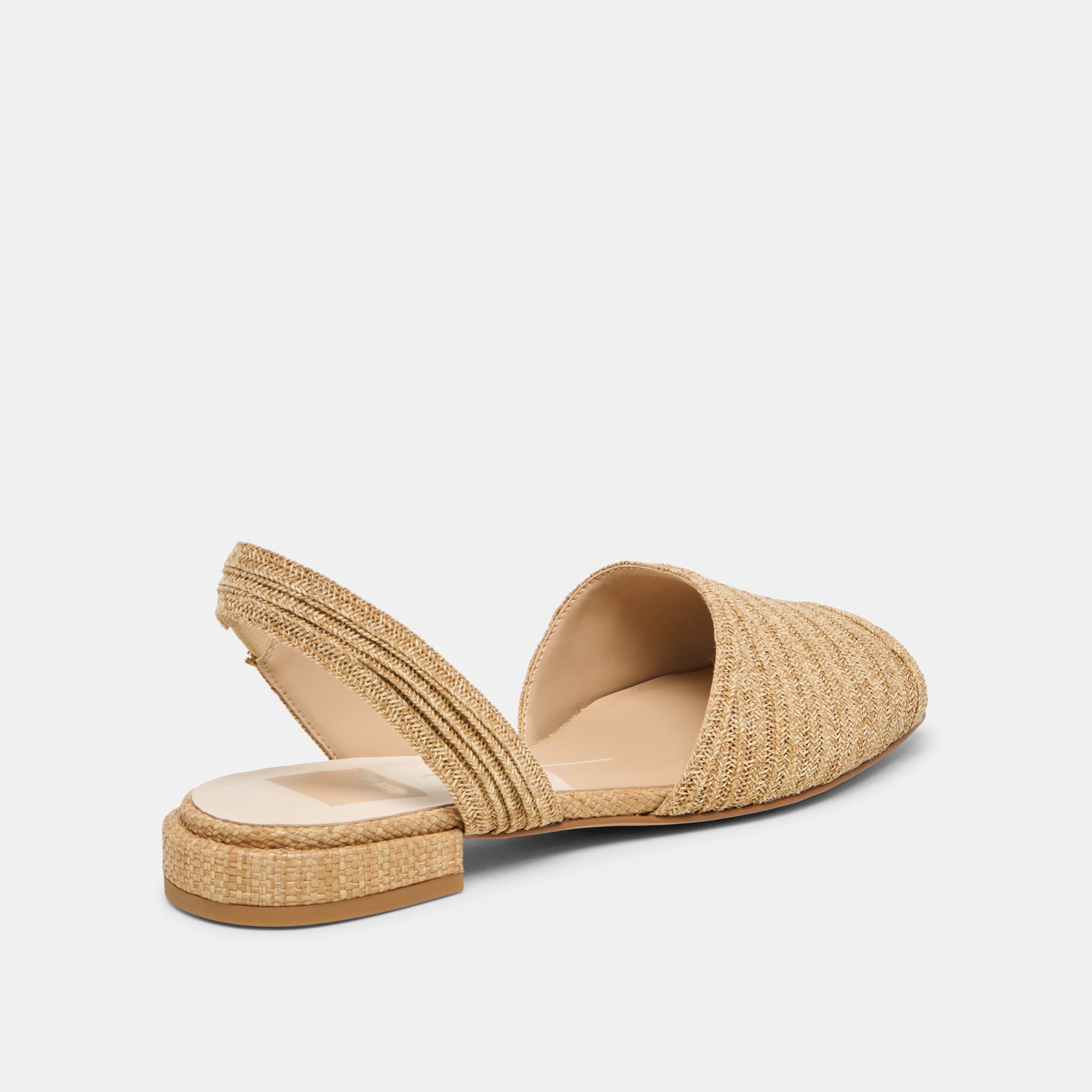 Dolce Vita SHOES | MARZY Natural Raffia Slingback Peep-Toe Sandals