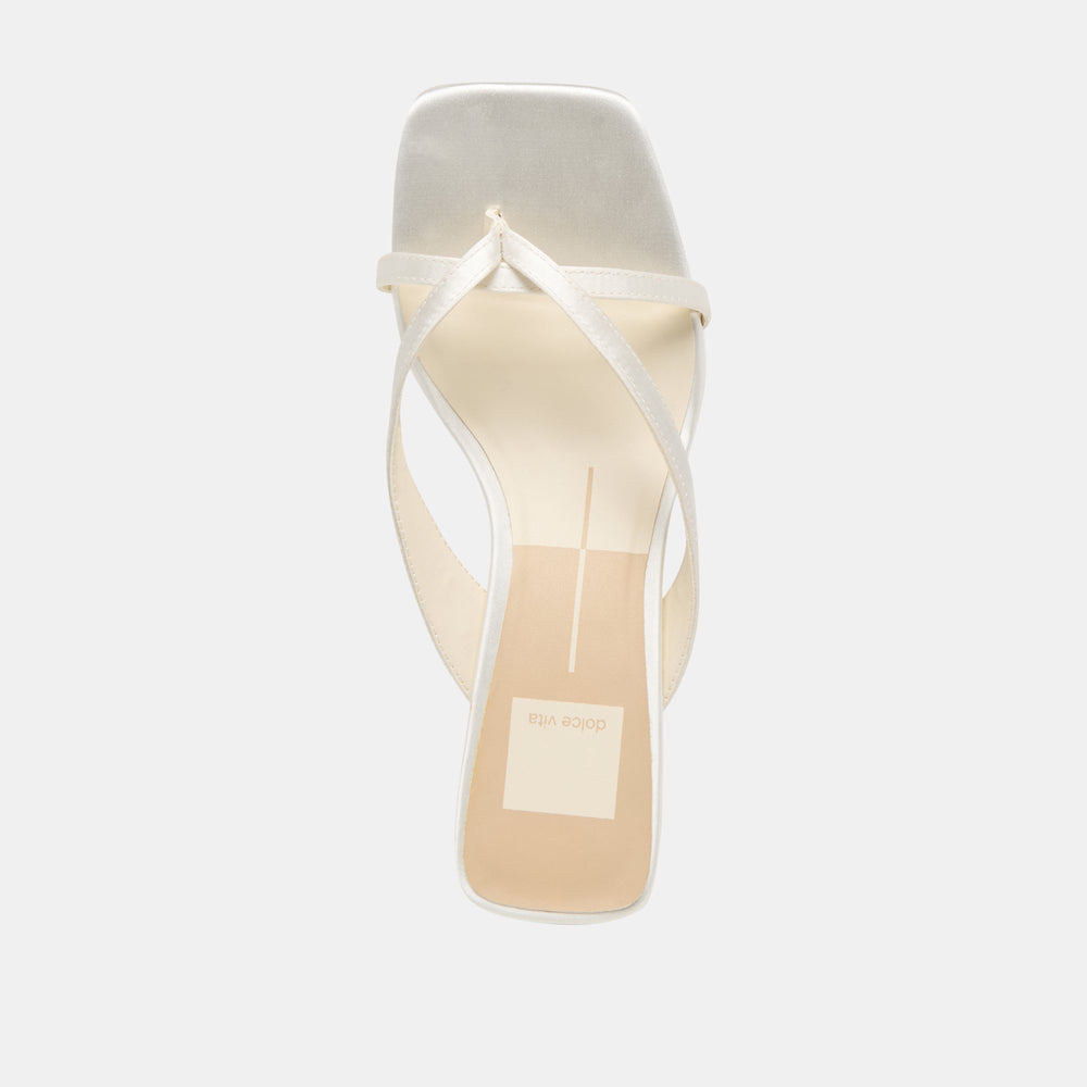 Dolce Vita SHOES | Brevel True White Satin Heels