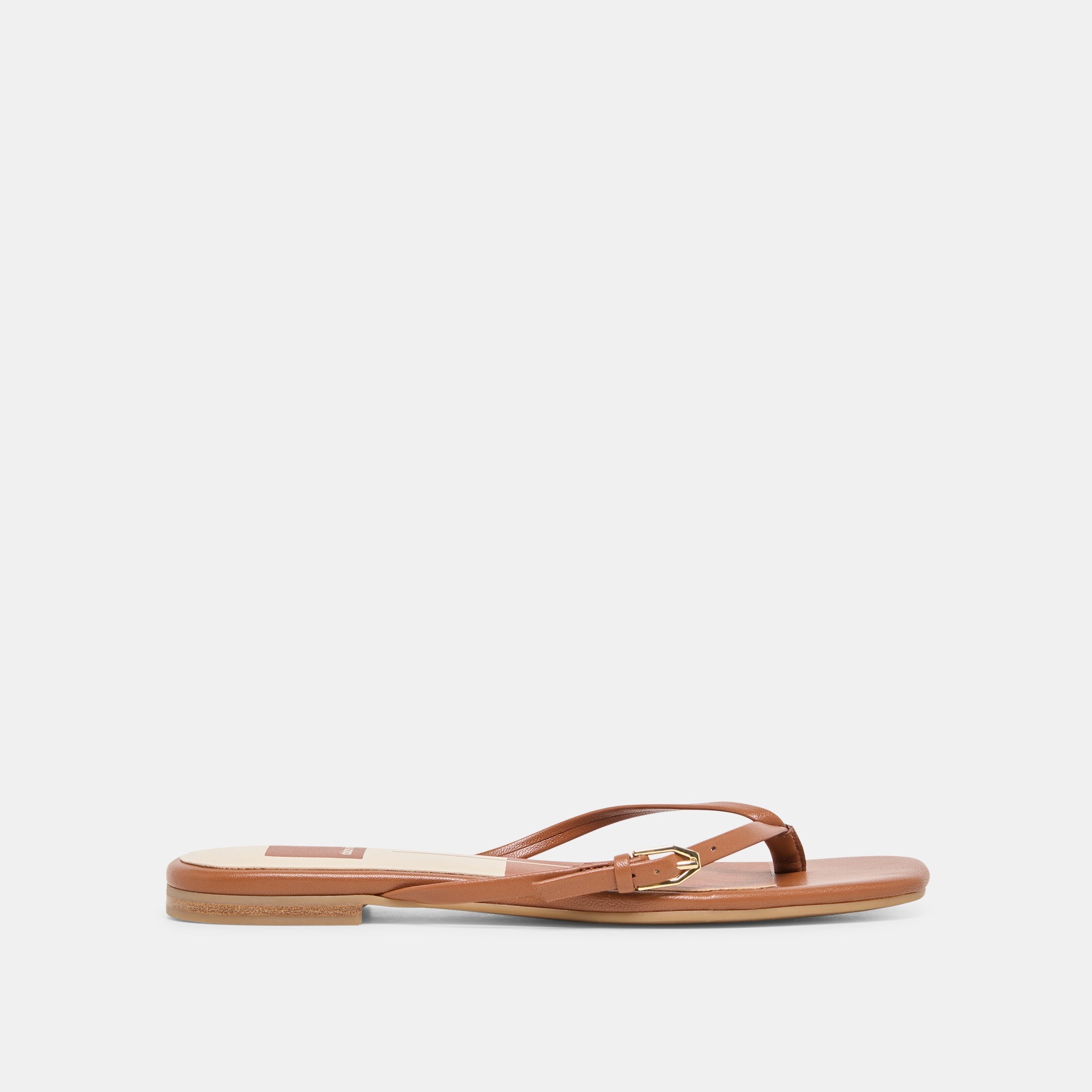 Dolce Vita SHOES | MALTA Cognac Leather Buckle Flip-Flop Sandals