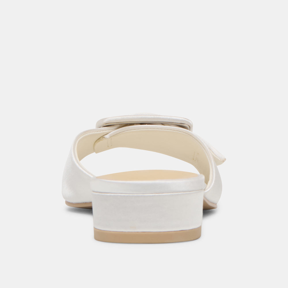 Dolce Vita SHOES | Edina True White Satin Sandals