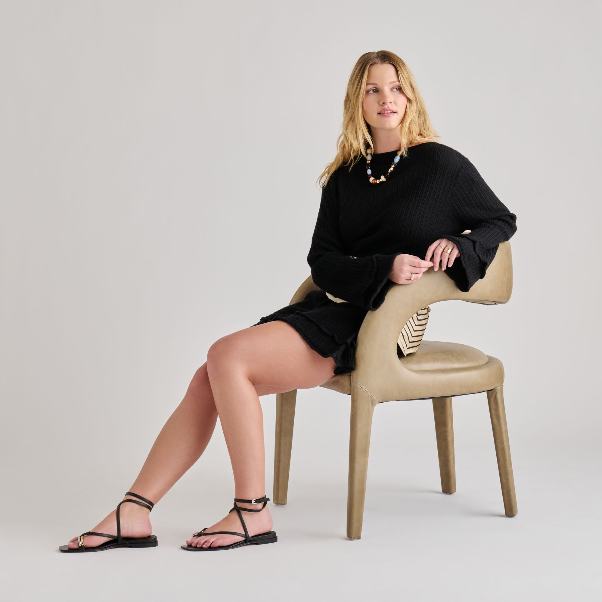 Dolce Vita SHOES | Tyrice Black Leather Sandals