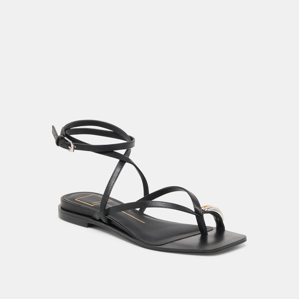 Dolce Vita SHOES | Tyrice Black Leather Sandals