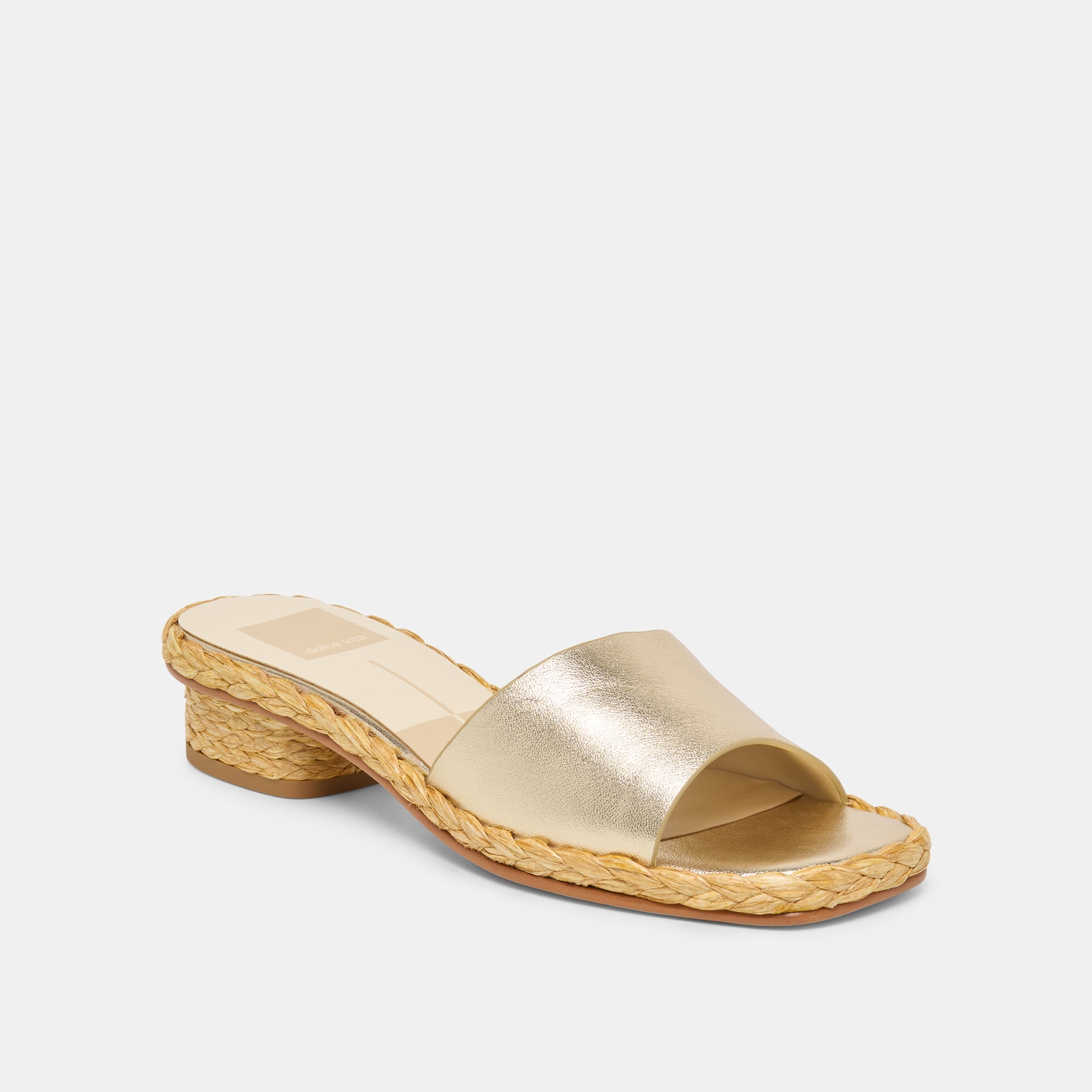 Dolce Vita SHOES | Dixi Wide Platinum Leather Sandals